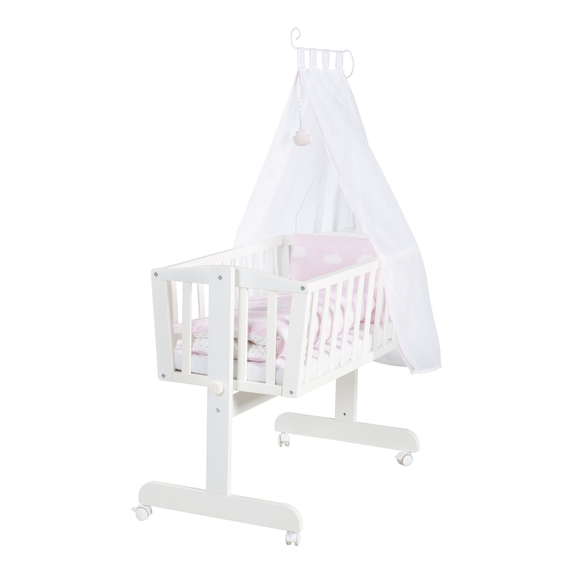 roba® Stubenwagen Kleine Wolke rosa, Komplettwiegenset 'Kleine Wolke rosa'