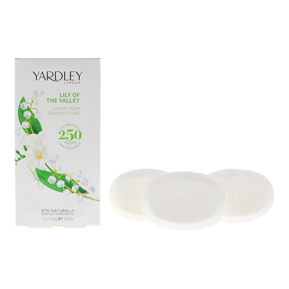 Yardley Feste Duschseife Yardley Lily of the Valley Seife 3 x 100g