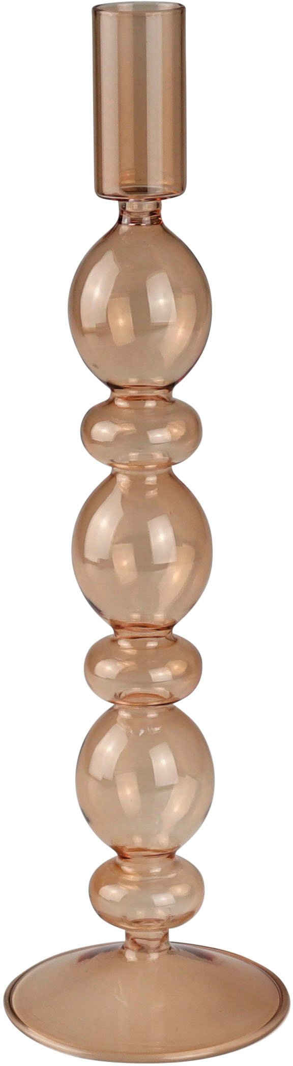 Leonique Kerzenleuchter Loirina (Set, 2 St), Stabkerzenhalter aus Glas, Höhe ca. 26 cm