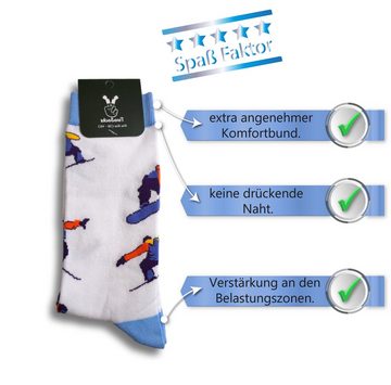 TwoSocks Freizeitsocken Snowboard Socken lustige Socken Herren & Damen, Einheitsgröße