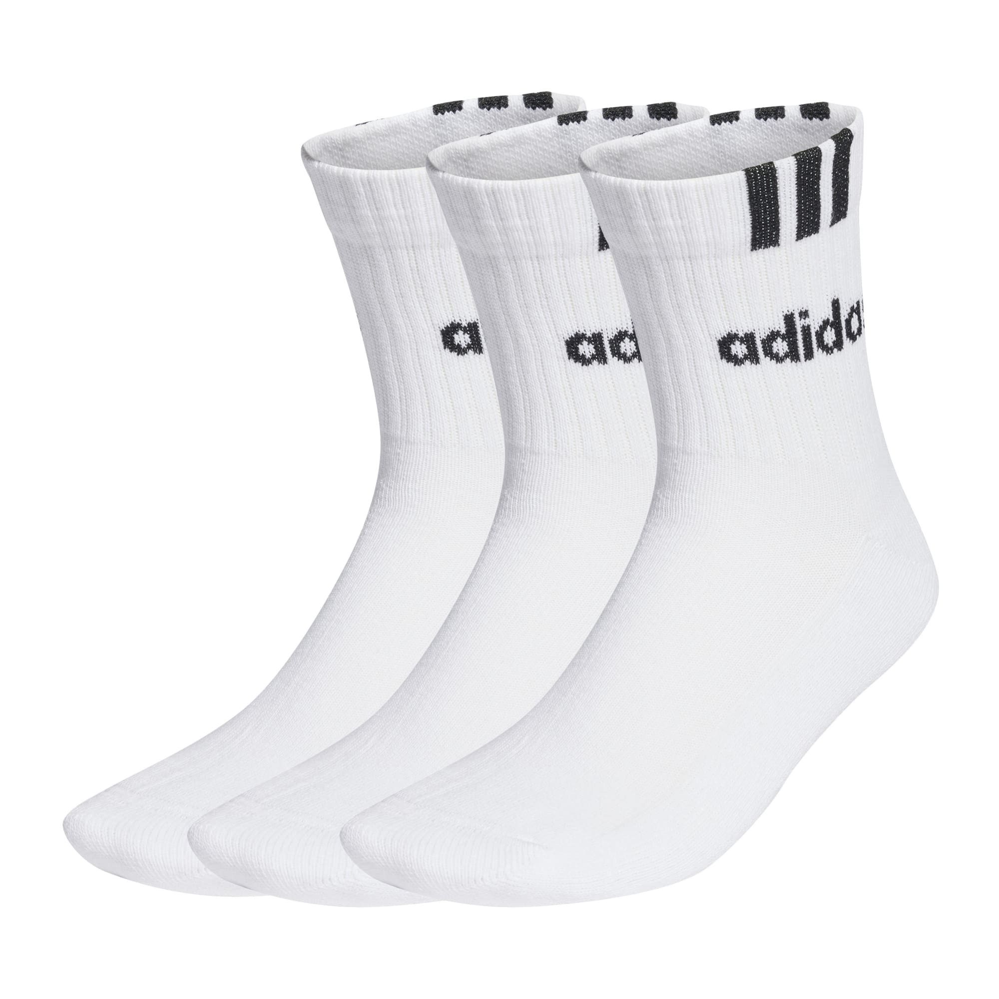 Sportsocken adidas Socken 3S Linear Half-Crew Cushioned Socks 3P