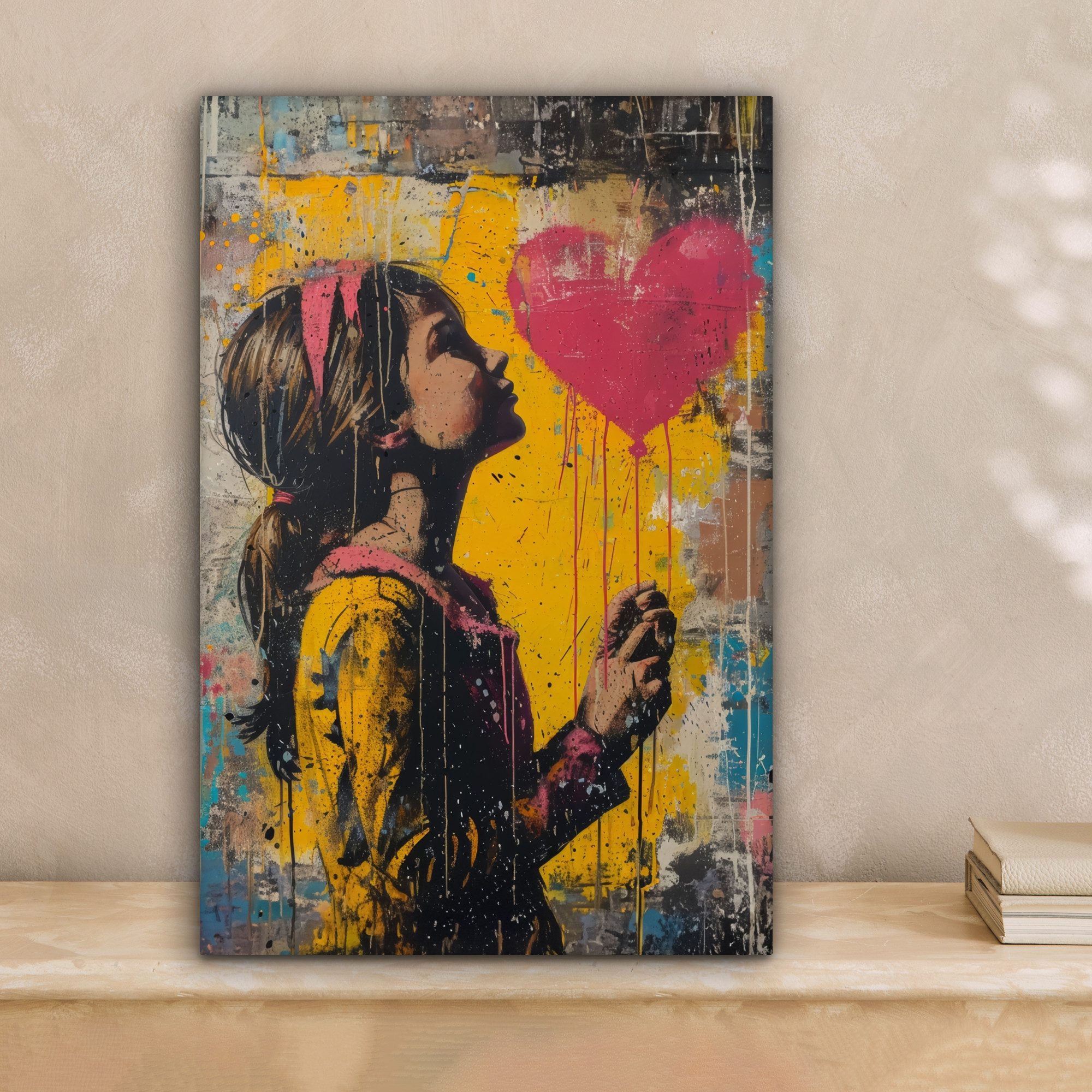 OneMillionCanvasses® Leinwandbild Graffiti - Mädchen - günstig online kaufen
