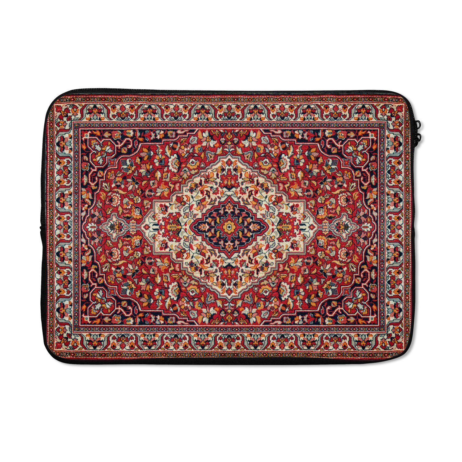 MuchoWow Laptop-Hülle Persische Teppiche - Teppiche - Muster - Rot 13.3 Zoll, Laptopsleeve, weiches Innenfutter zum Schutz Kratzern, Laptoptasche