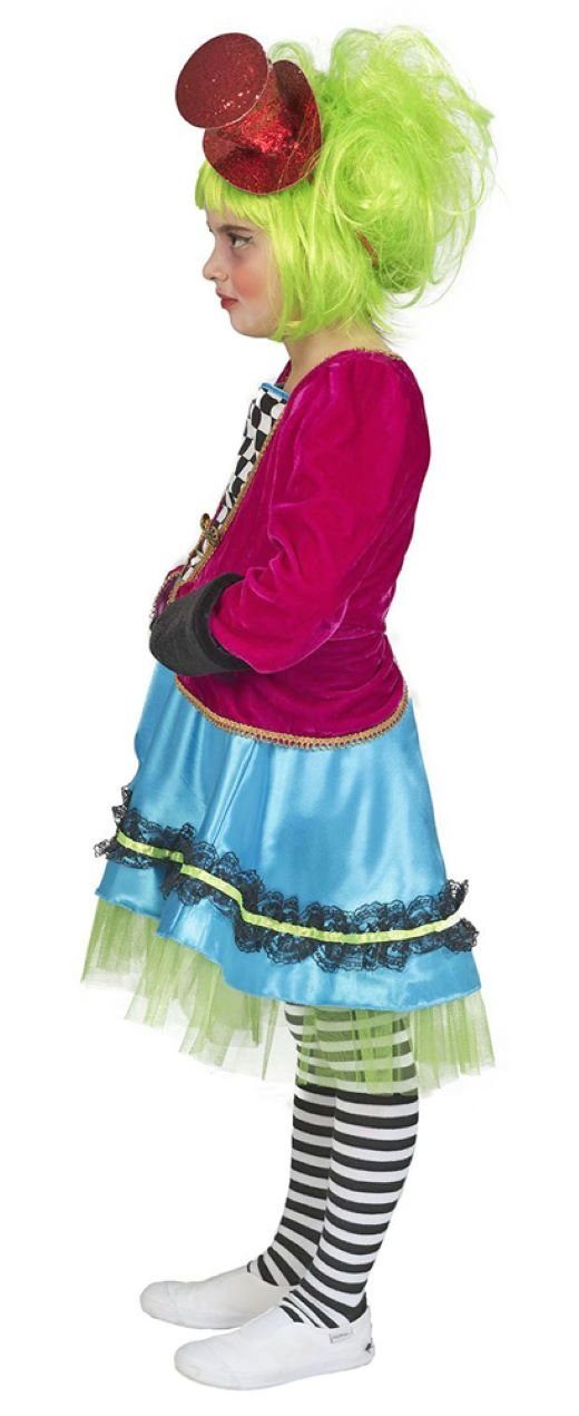Funny Fashion Kostüm Verrückter Hutmacher Kostüm für Mädchen