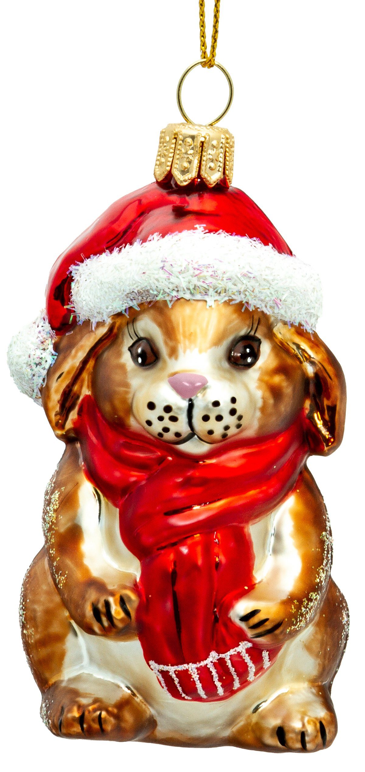SIKORA Christbaumschmuck Hase mit Mütze Besondere Weihnachtskugel Glas Figu günstig online kaufen