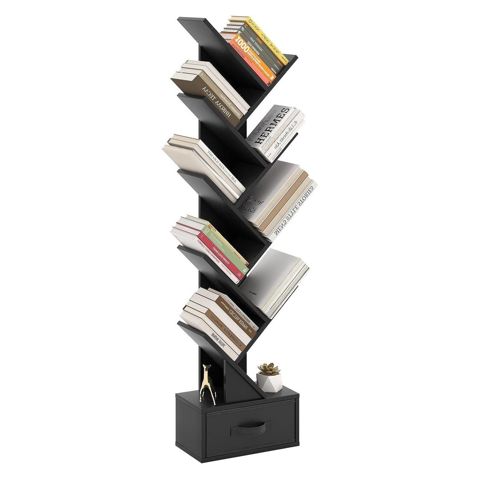 KOMFOTTEU Bücherregal Bücherschrank, mit 10 Ablagen, günstig online kaufen