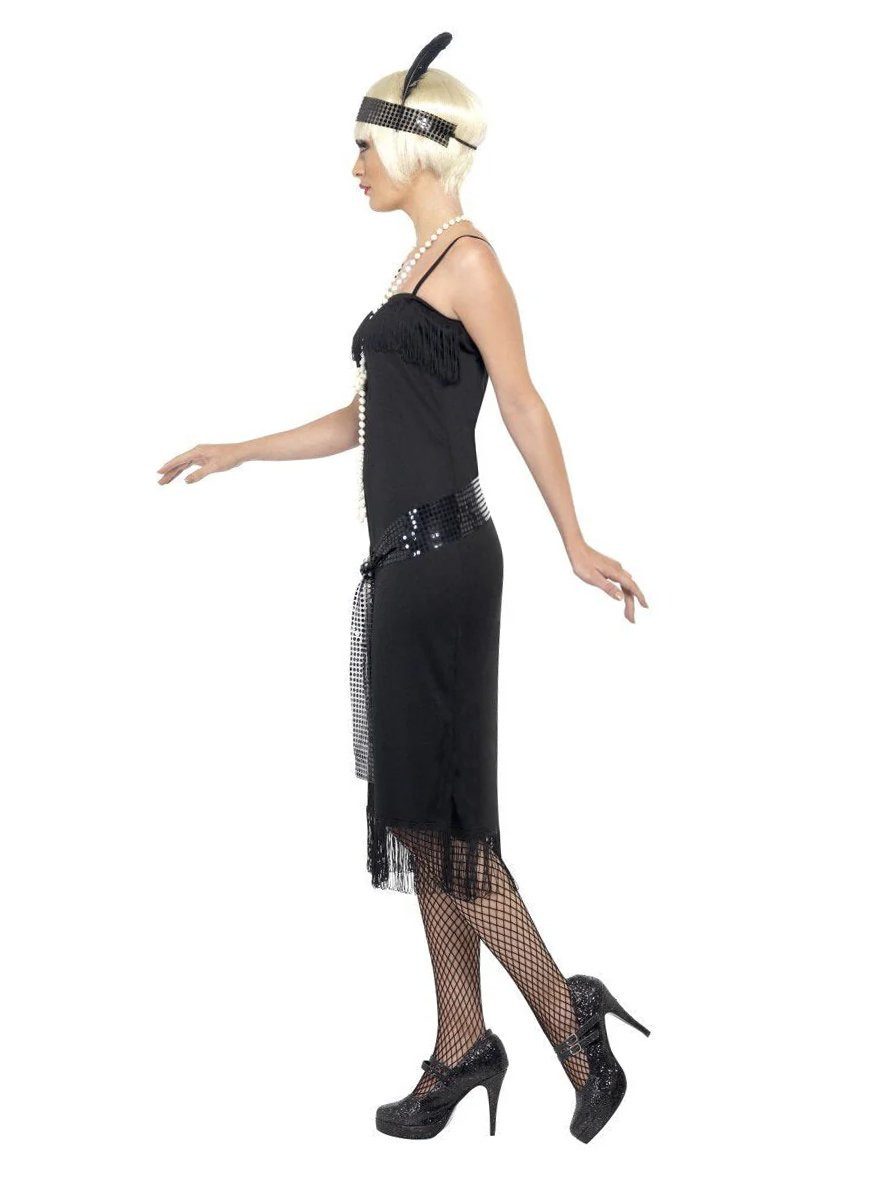 Smiffys Kostüm 20er Jahre Trägerkleid schwarz, Die Goldenen 20er: Cocktailk günstig online kaufen