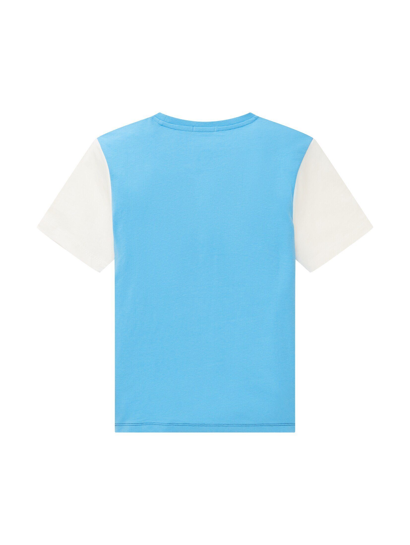 mit sky blue TAILOR T-Shirt TOM Colour T-Shirt Blocking captain