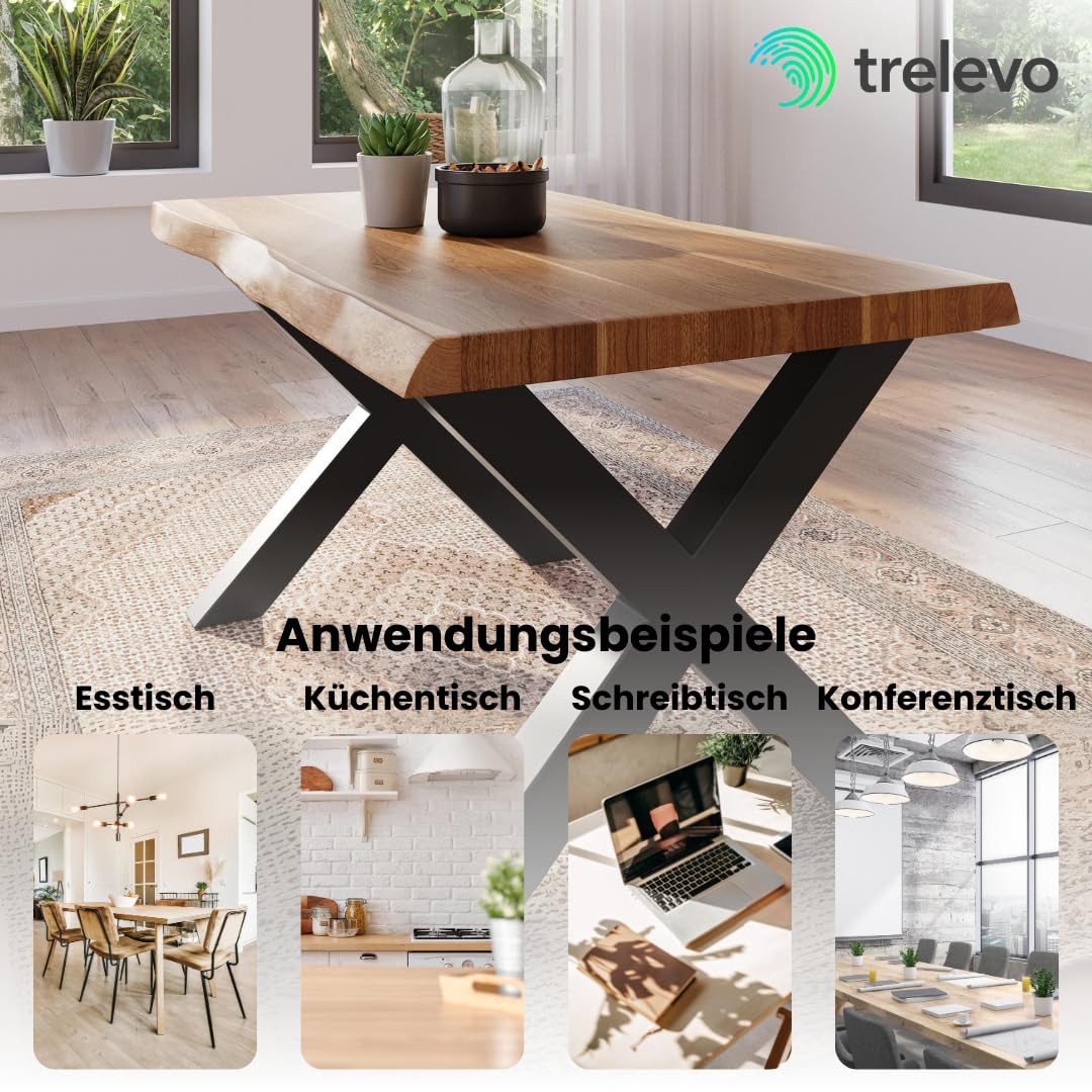 Trelevo® Esstisch Esszimmertisch 120x80 cm, Akazie günstig online kaufen
