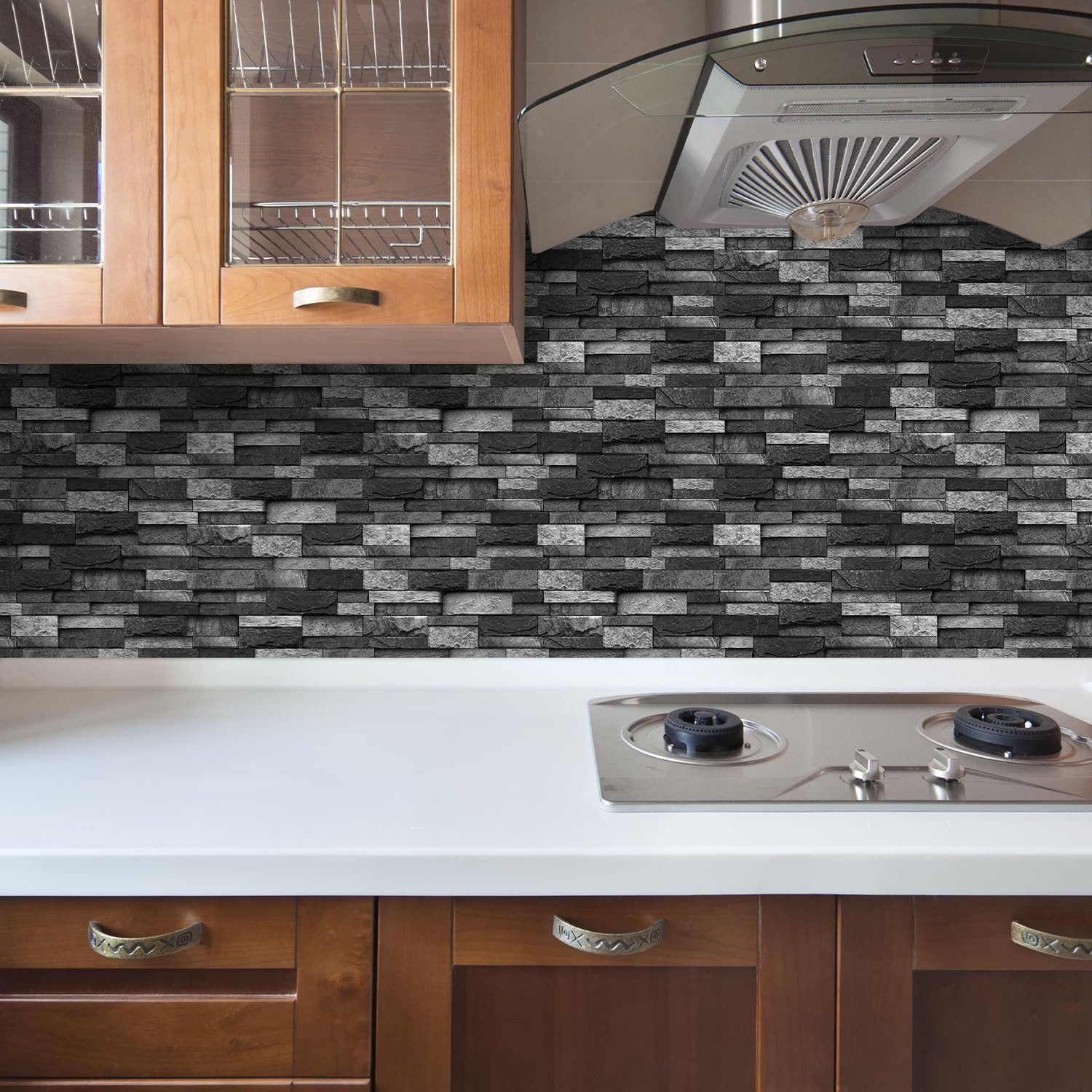 Coonoor Fliesenaufkleber Klebefliesen 12 Stück -24cm x 12cm, 3D Fliesenaufk günstig online kaufen