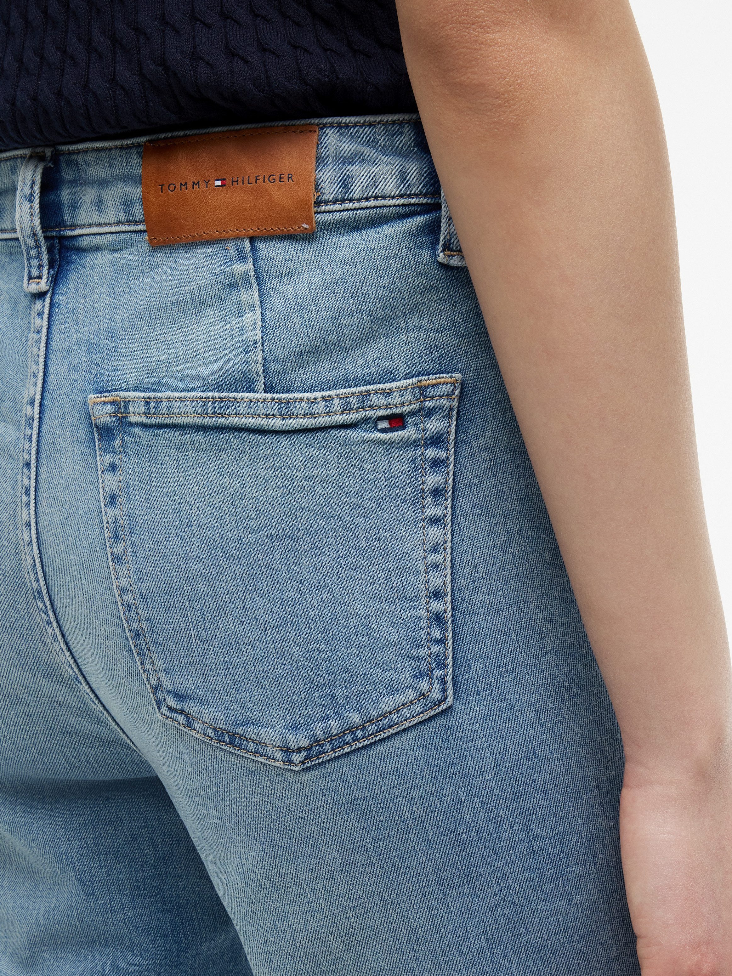 Tommy Hilfiger High-waist-Jeans WD LG NEW DOREEN LT HW ANKL Baumwollmischung, weite Beinform, High Waist