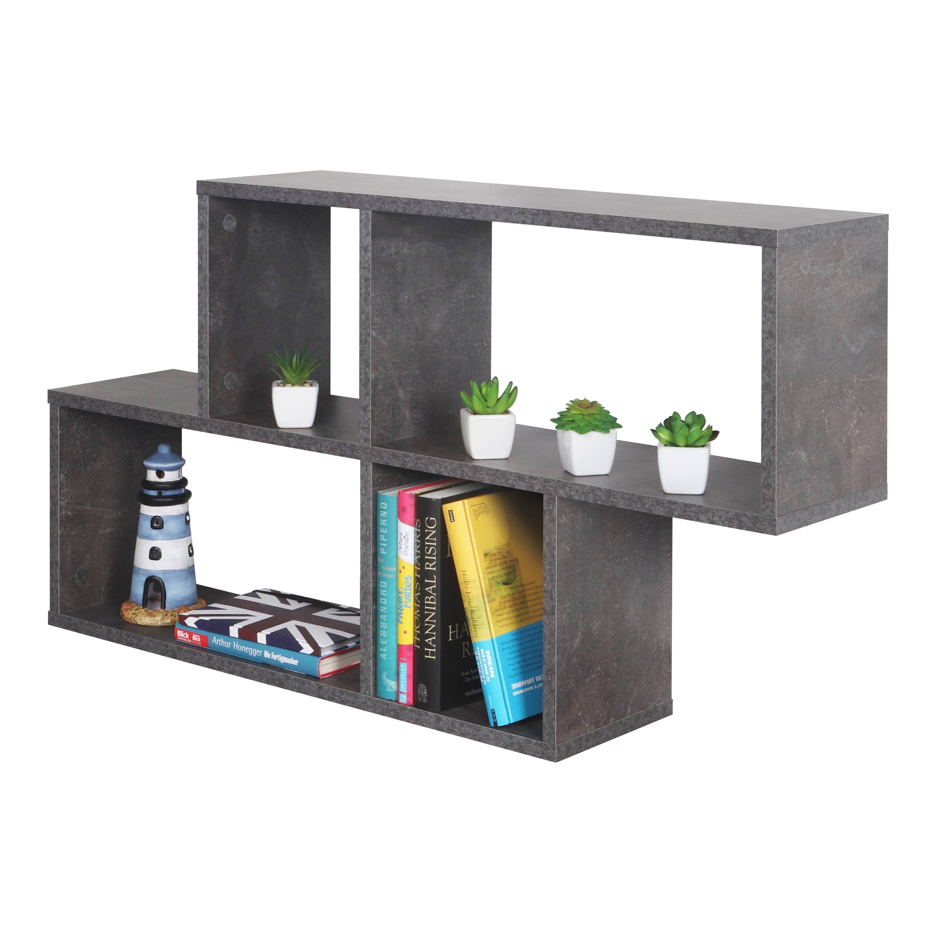 RICOO Stufenregal WM051-BG, 1-tlg., Wandregal Hängeregal Schweberegal Aufhängen an der Wand. Reduzierter Preis € 49,99. Unverbindliche Preisempfehlung € 87,99