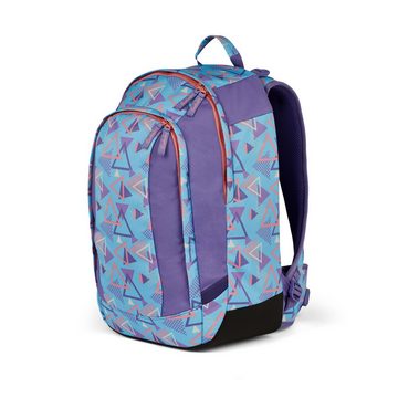 Satch Schulranzen Schulrucksack-Set AIR 80s Dance 3-teilig (3-teilig), Laptop-Fach, Your-Size-System, Schulranzen