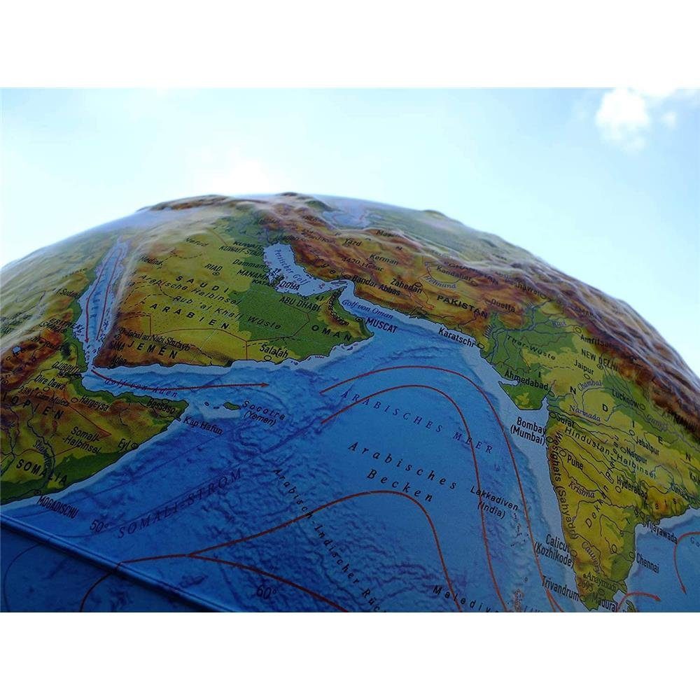Idena Globus Interaktiver Leuchtglobus, ca. 32 cm, mit Relief-Oberfläche, Steuerung mit IQ Globe-App