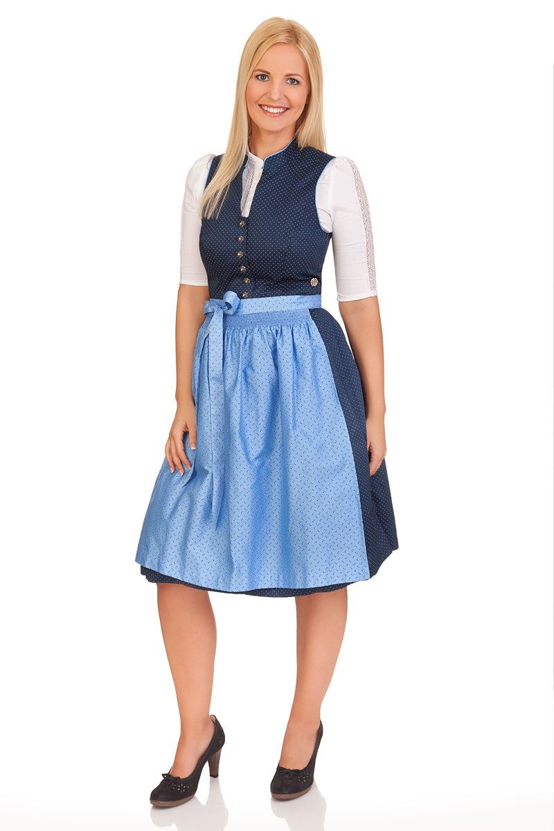 MarJo Dirndl Retro Dirndl 2tlg. - HELENE - dunkelblau