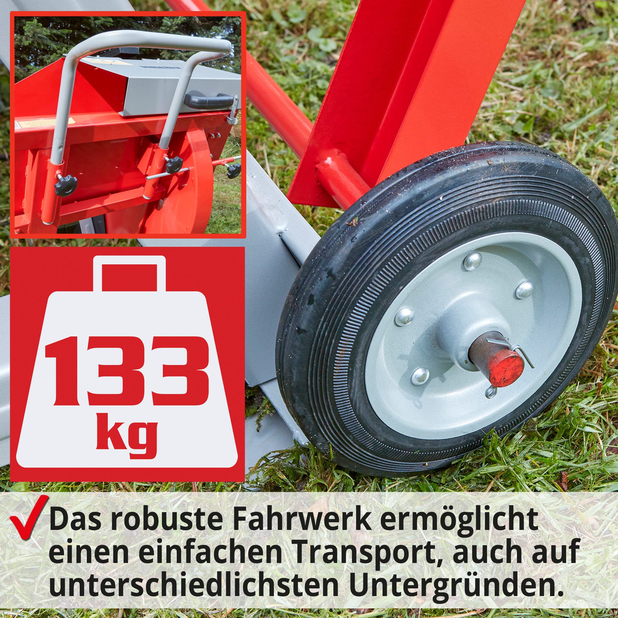 Hecht Wippkreissäge 890 für Brennholz mit Ø 700 mm HM Sägeblatt, Stämme bis zu 1,28 m - Längenaschlag