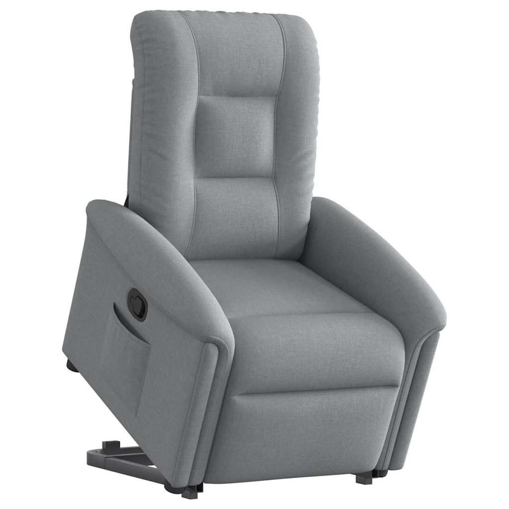 vidaXL Sessel Relaxsessel mit Aufstehhilfe Hellgrau günstig online kaufen