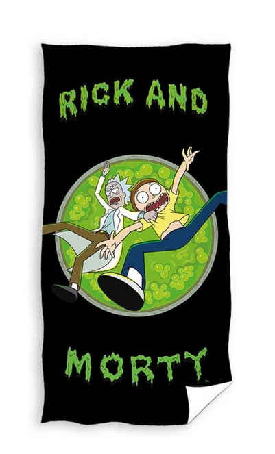 Rick and Morty Strandtuch Rick and Morty Badetuch Handtuch Strandtuch 70 x 140 cm, bedruckt