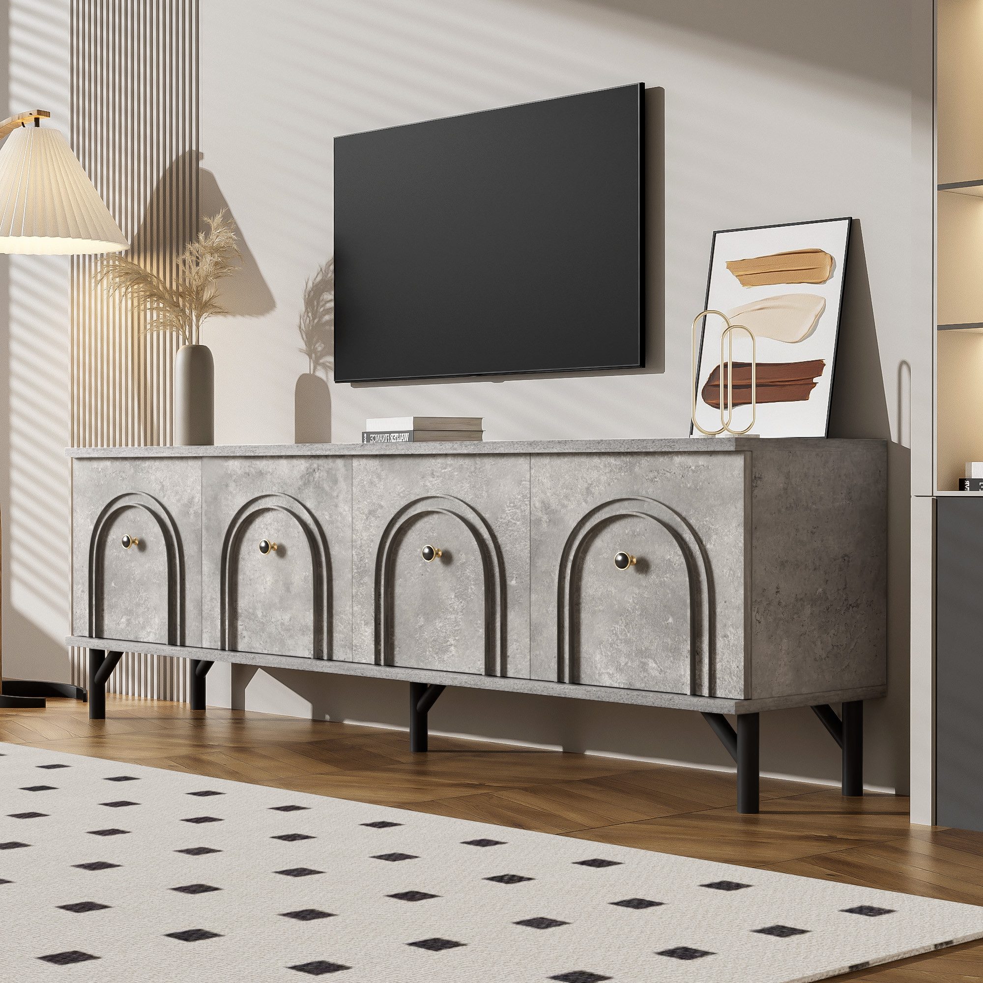 MODFU Lowboard Wohnzimmermöbel, TV-Panel (Fernsehtisch,TV-Ständer, Wohnzimm günstig online kaufen