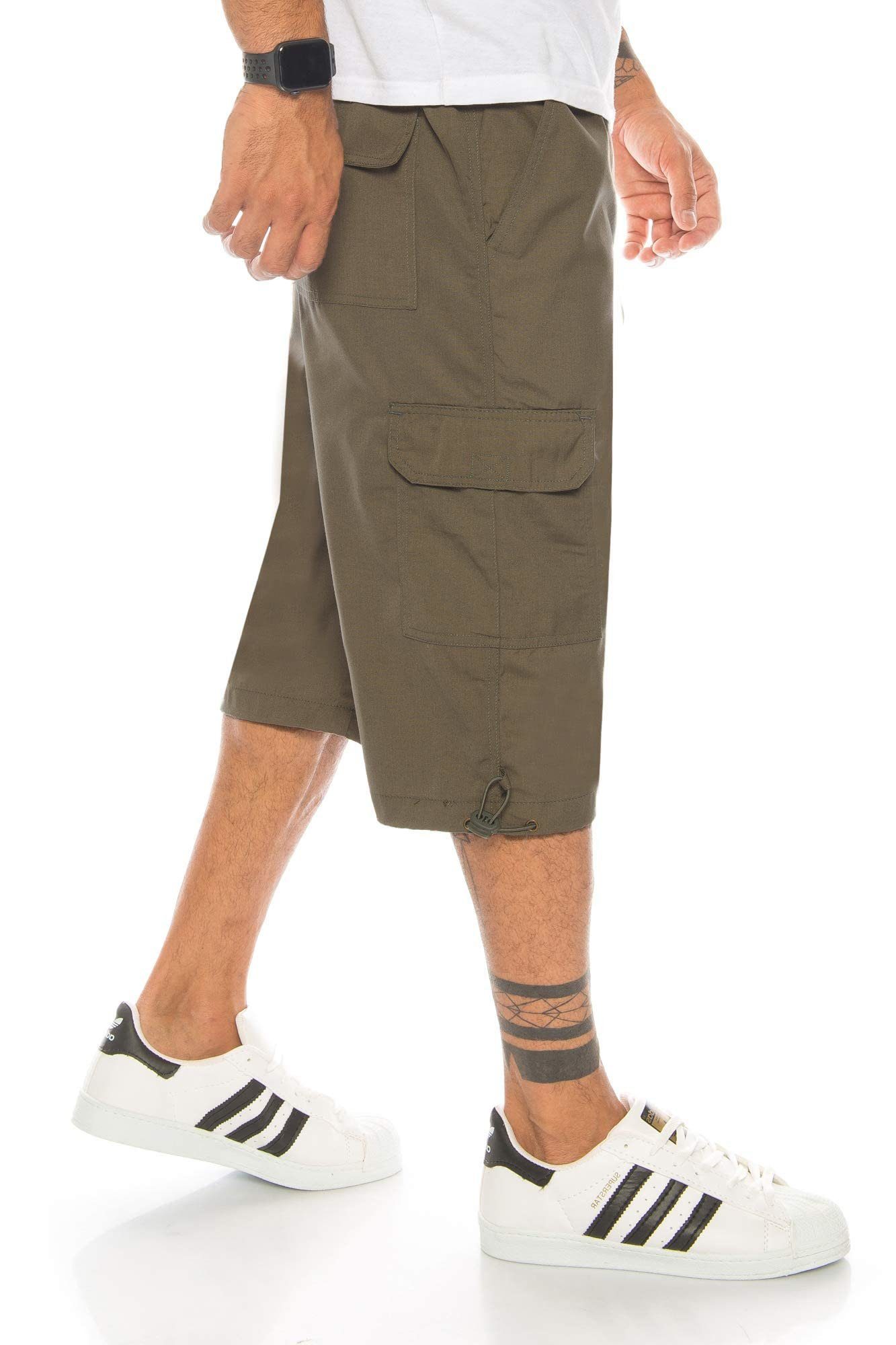 Kendindza Collection Cargoshorts Bermuda Shorts Herren Kurze Hose Herren 3/4 Hose Cargo Shorts Kurze Hose Herren Cargoshorts Herren Sommer Stretch Gummibund