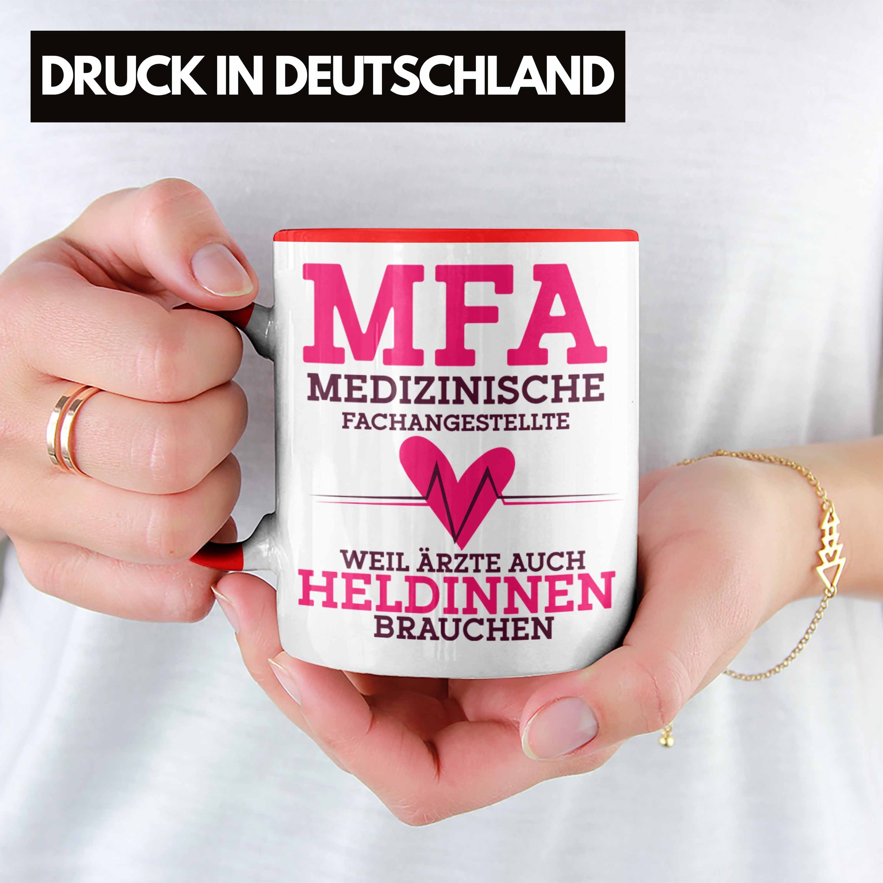 Trendation Tasse Lustige für Medizinische MFA Fachangestellte Rot Geschenkid Tasse Geschenk