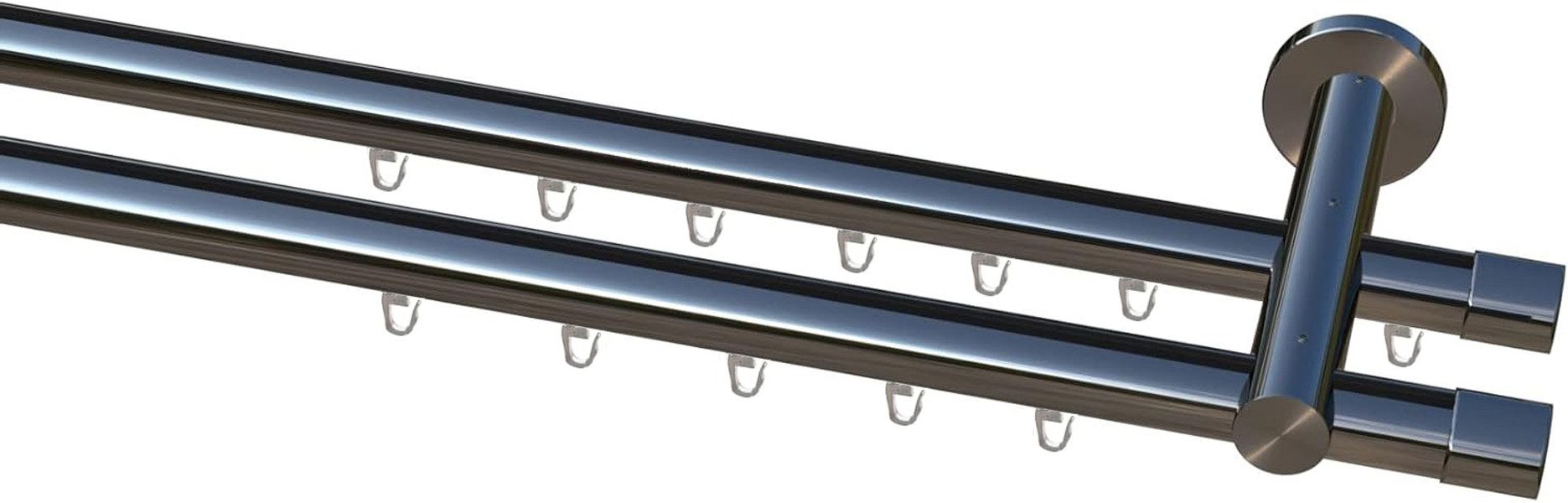 Garduna Gardinenstange Ø 20mm Innenlauf Komplettset inkl. X-Gleiter in Prof günstig online kaufen