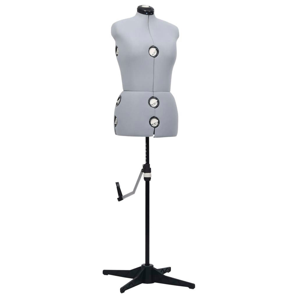 vidaXL Schneiderpuppe Schneiderpuppe Verstellbar Weiblich Grau M Розмір 40-46