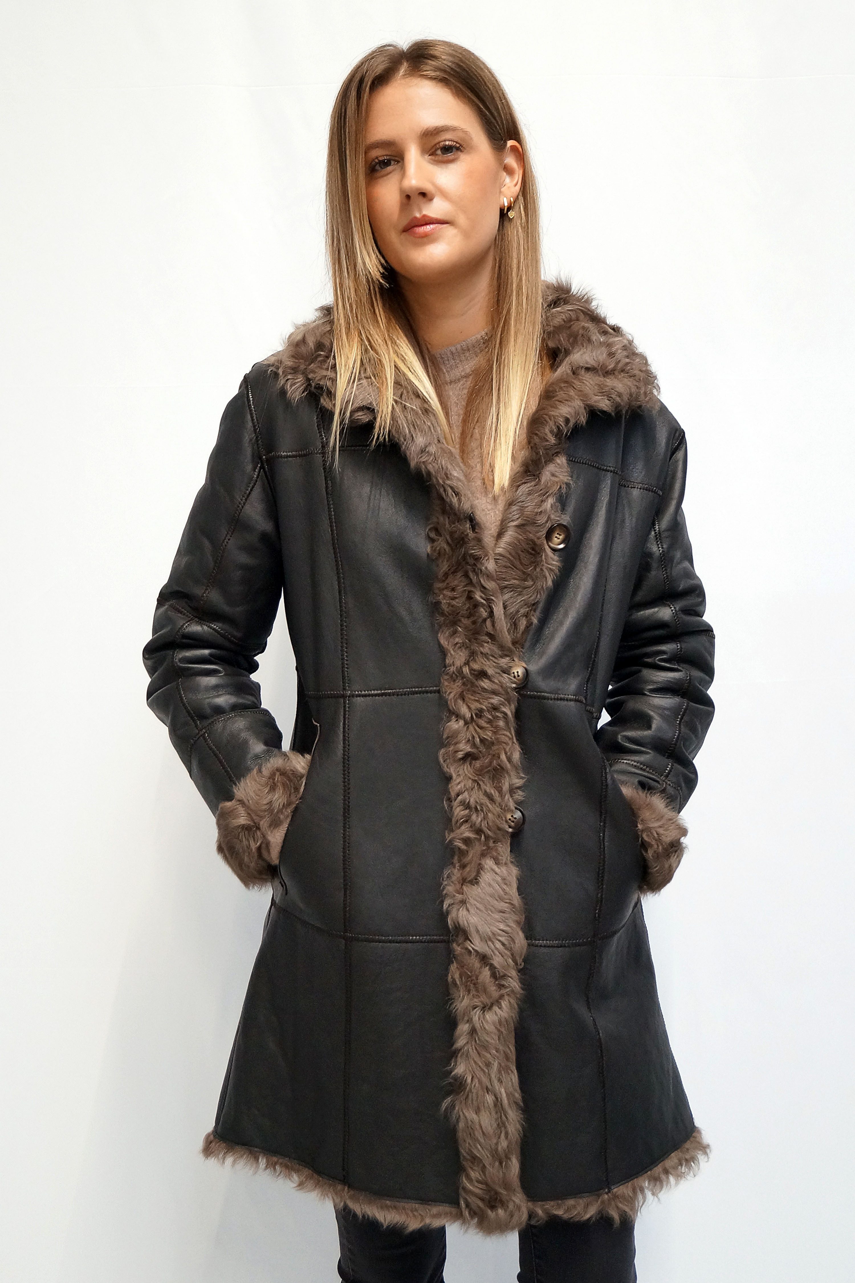 Lederjacke Wendejacke aus weichem leichten Lammfell