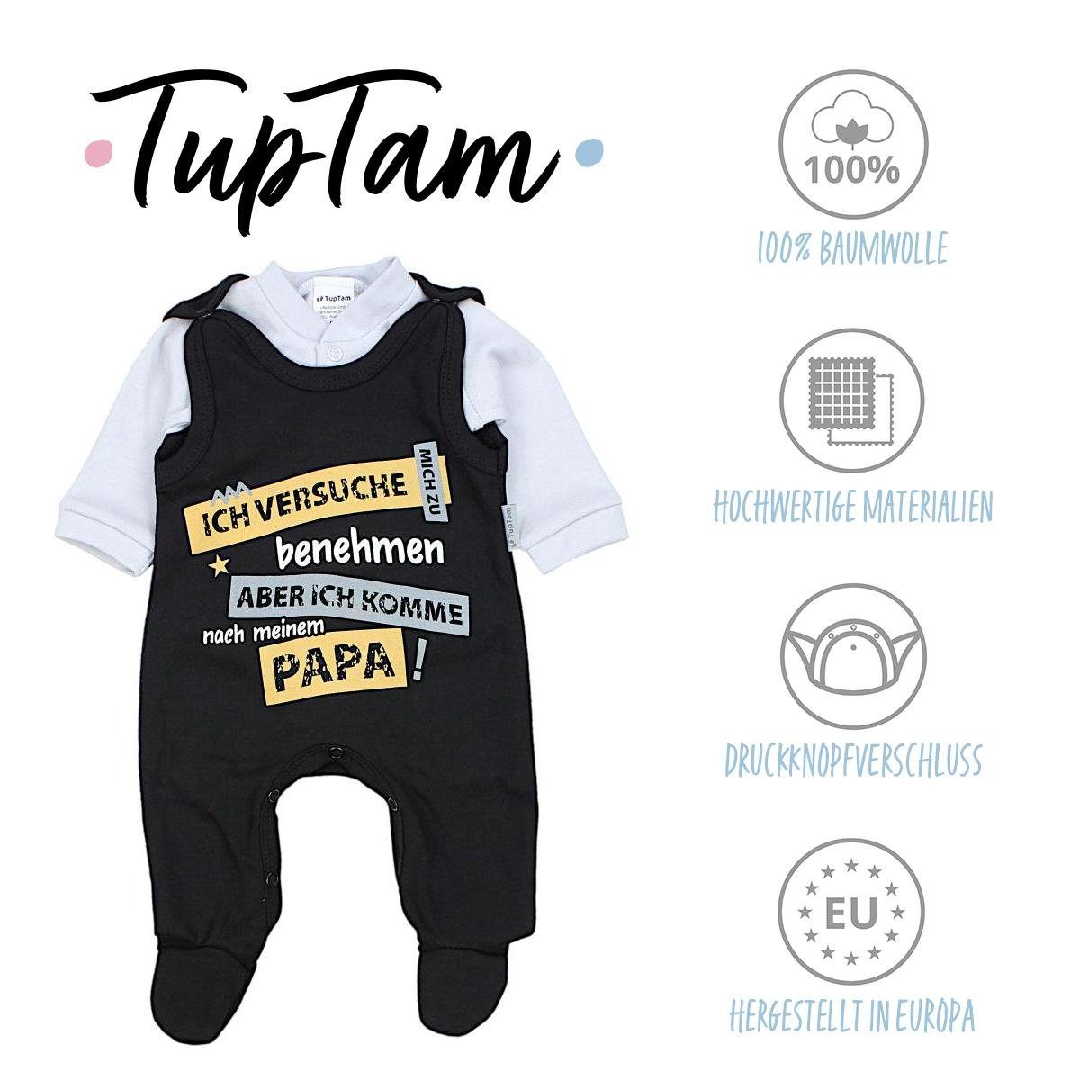 TupTam Strampler TupTam Unisex Baby Strampler Set Spruch Mamas & Papas Schatz