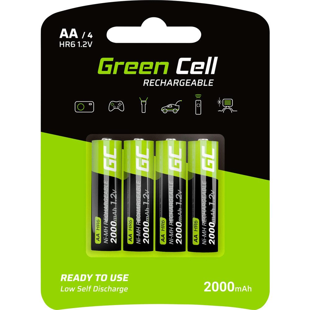 Green Cell Green Cell HR6 Mignon (AA)-Akku NiMH 2000 mAh 1.2 V 4 St. Batterie