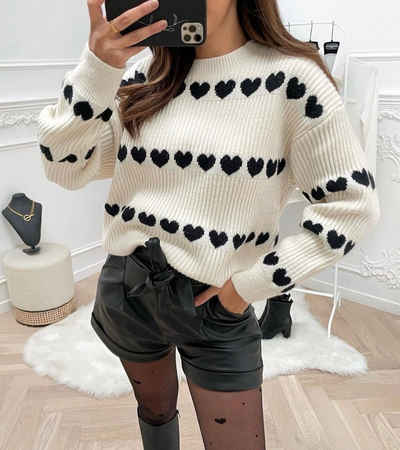 Kiss Couture Rundhalspullover Heart Pullover