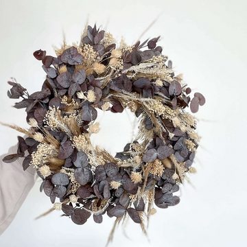 Trockenblume Adventskranz "Beige" aus Trockenblumen, LYKKE & You