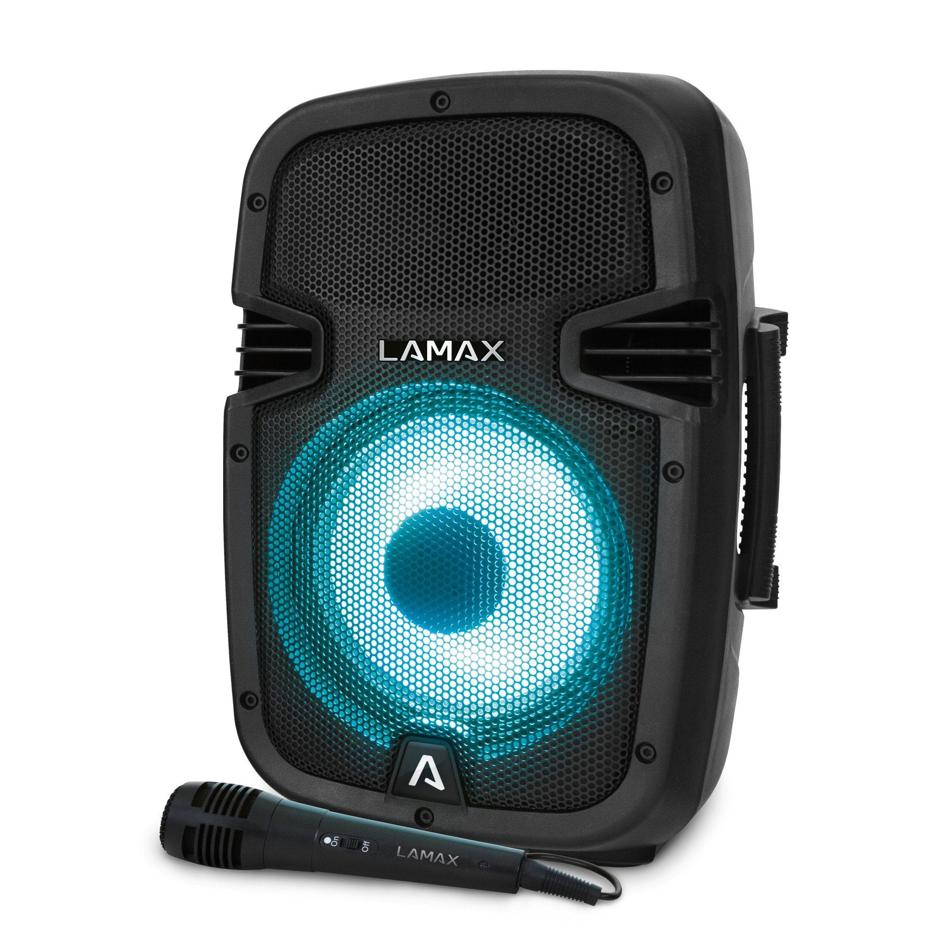 LAMAX PartyBoomBox300 Lautsprecher (mit dynamischer LED-Beleuchtung)