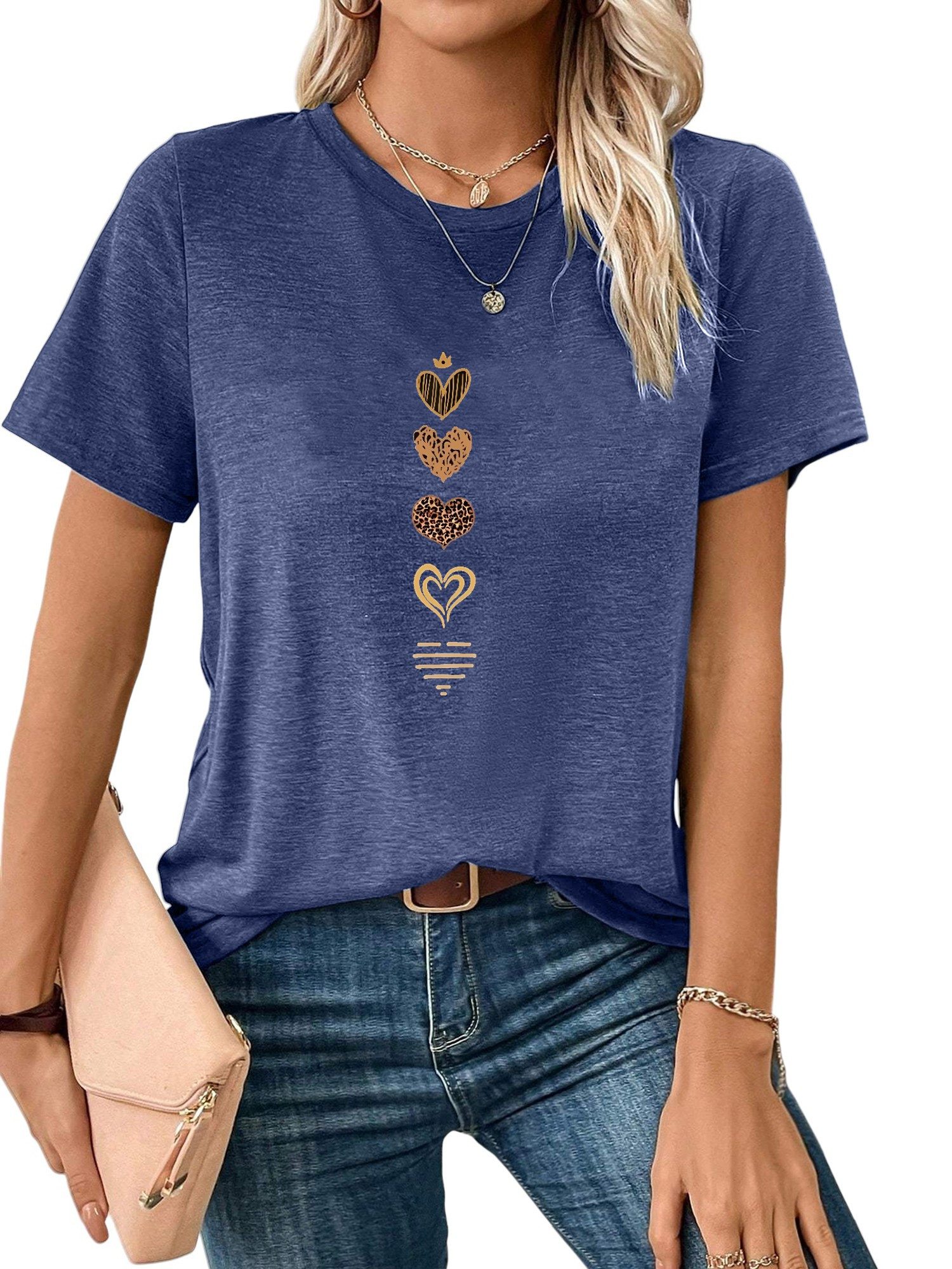 PYL Kurzarmshirt Damen Sommer Casual Elastizität günstig online kaufen