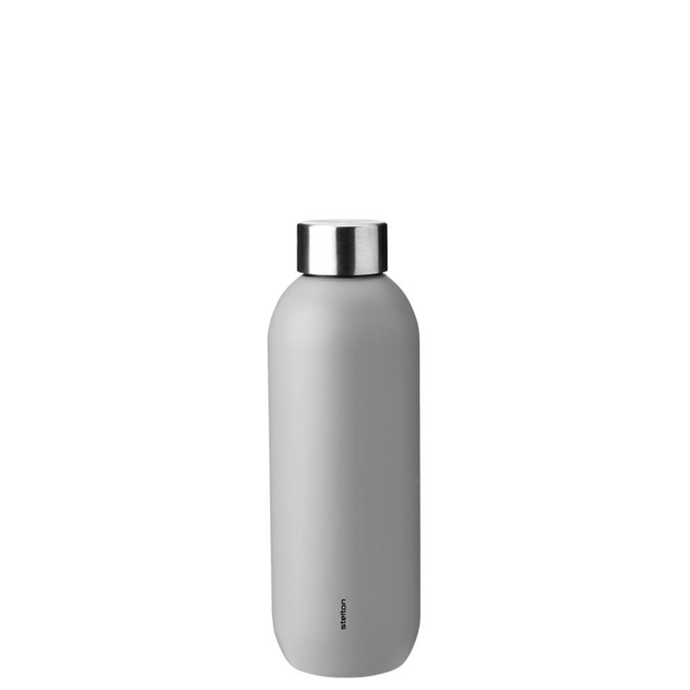 Stelton Isolierflasche Keep Cool, 600 ml, stylische Trinkflasche mit Thermoeffekt light grey | Isolierflaschen