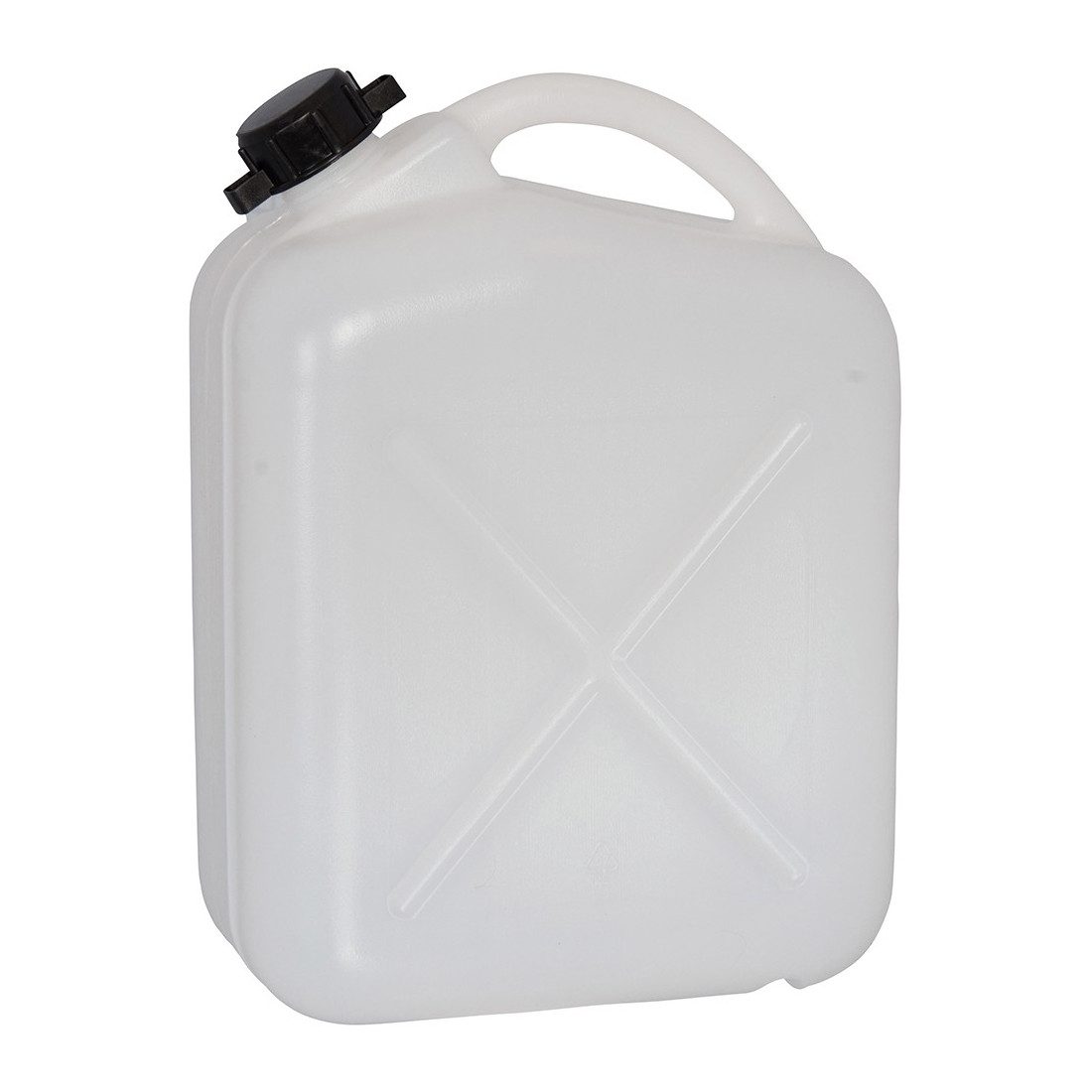 Geli Gießkanne Wasserkanister aus Kunststoff mit Deckel oder Hahn weiß-10 Liter (mit Deckel10 Liter)