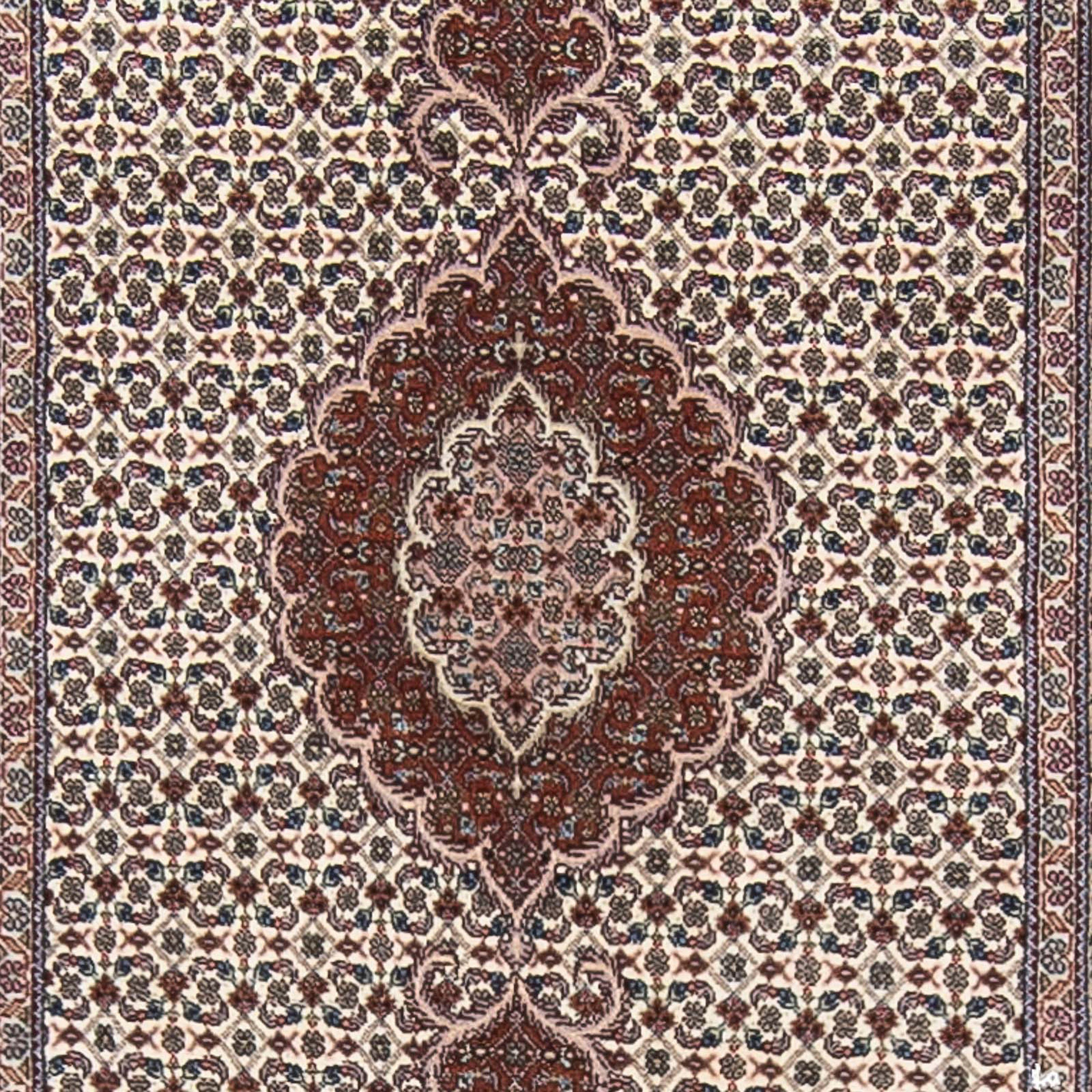 Orientteppich Perser - Täbriz - Handgeknüpft, x - Höhe: 402 mm, mit 82 cm morgenland, Einzelstück mehrfarbig, rechteckig, Zertifikat Wohnzimmer, 10