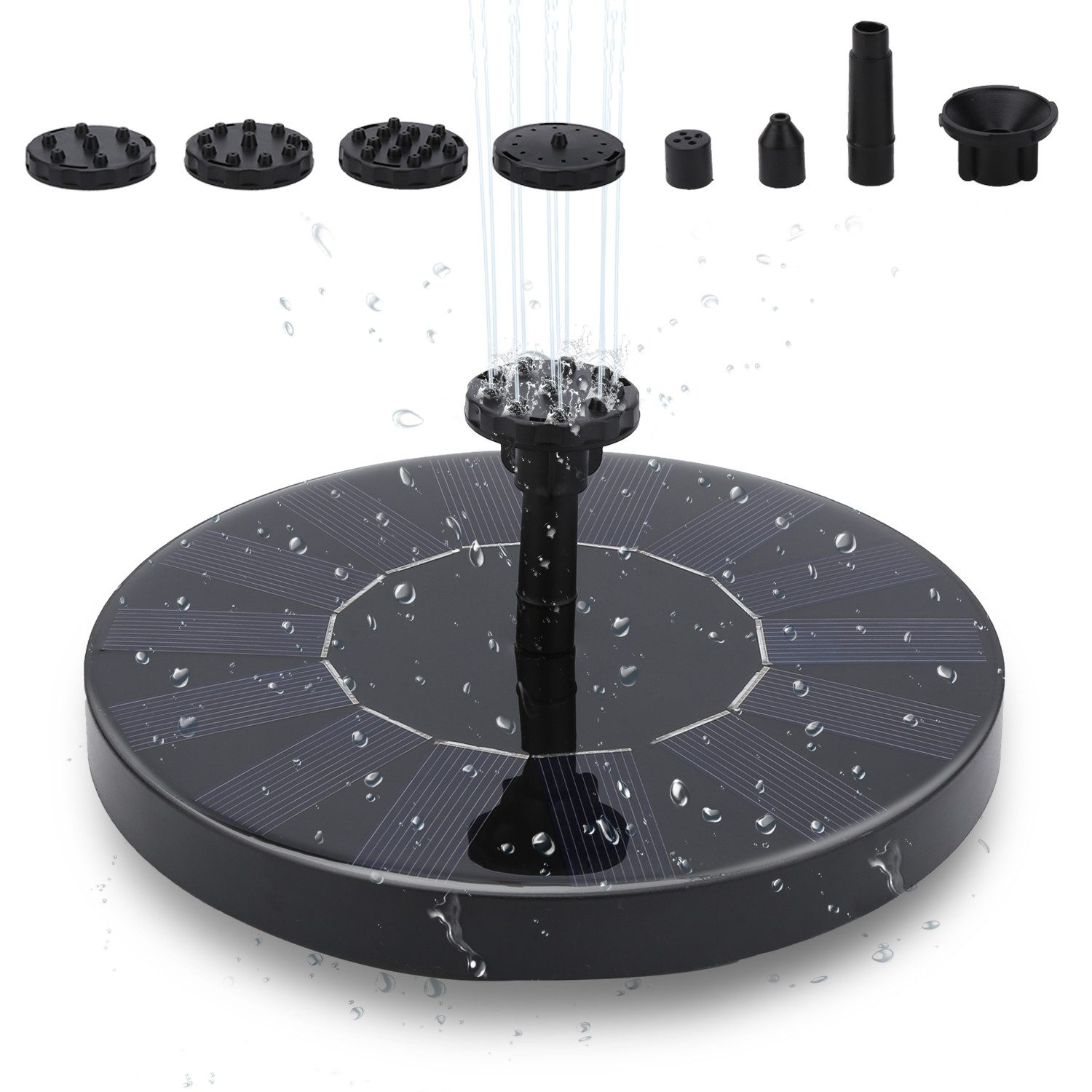 Clanmacy Gartenbrunnen SolarPumpe 1.5W Teichpumpe solar günstig online kaufen