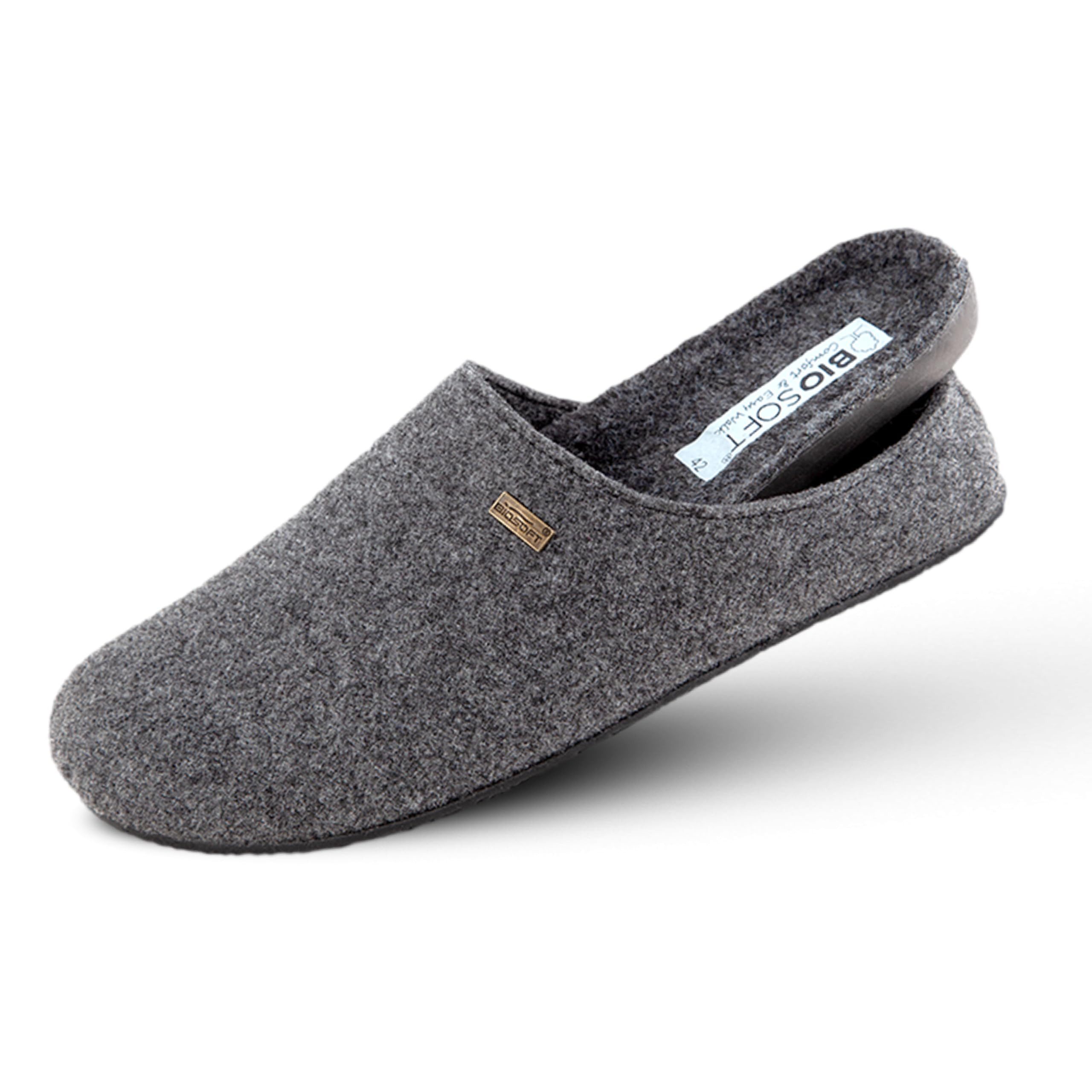 Biosoft Comfort & Easy Walk Biosoft Filz Hausschuhe Herren Größe 42 - 46 Mister Cosy, Hausschuhe Hausschuh