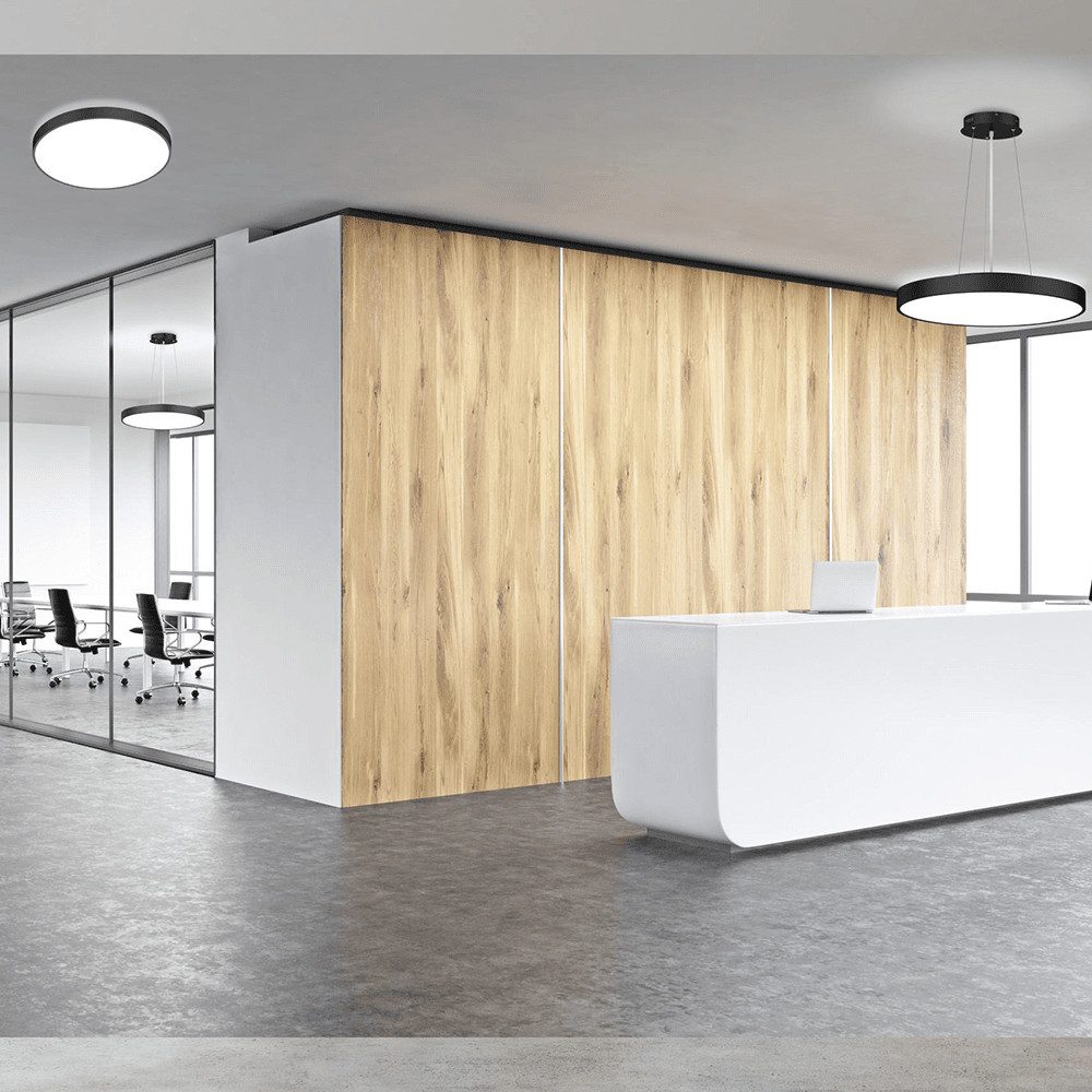 DOTLUX LED Scheinwerfer DOTLUX LED-Leuchte DISCugr Ø1000mm 90W COLORselect DALI schwarz