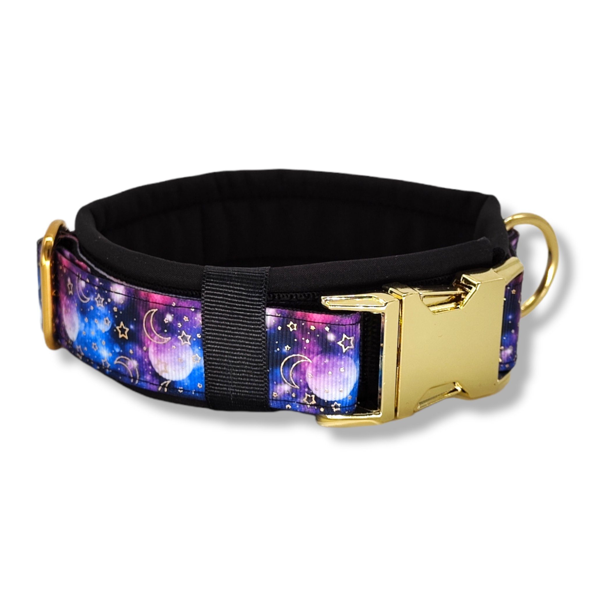 D by E Couture Hunde-Halsband "Infinity III", gepolstert, verstellbar, 40mm breit, Handmade