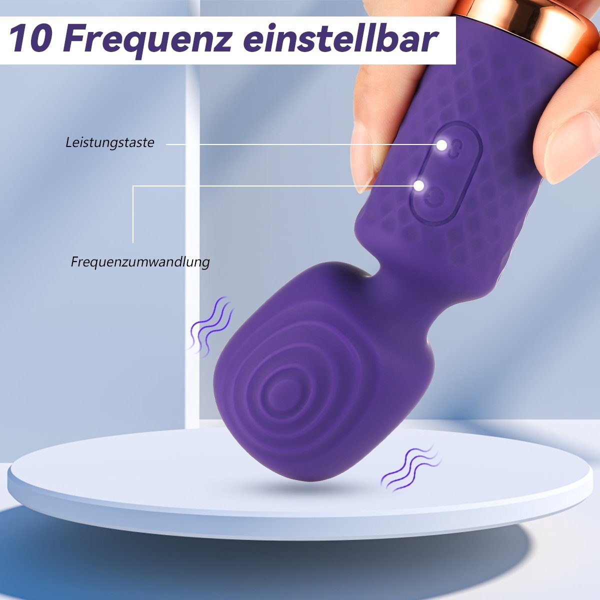 Mini Stimulator, Handmassagegerät Mini-Vibrator Leises LETGOSPT Weibliche mit Vibrator, Klitoris 10 Vibrationsmodi