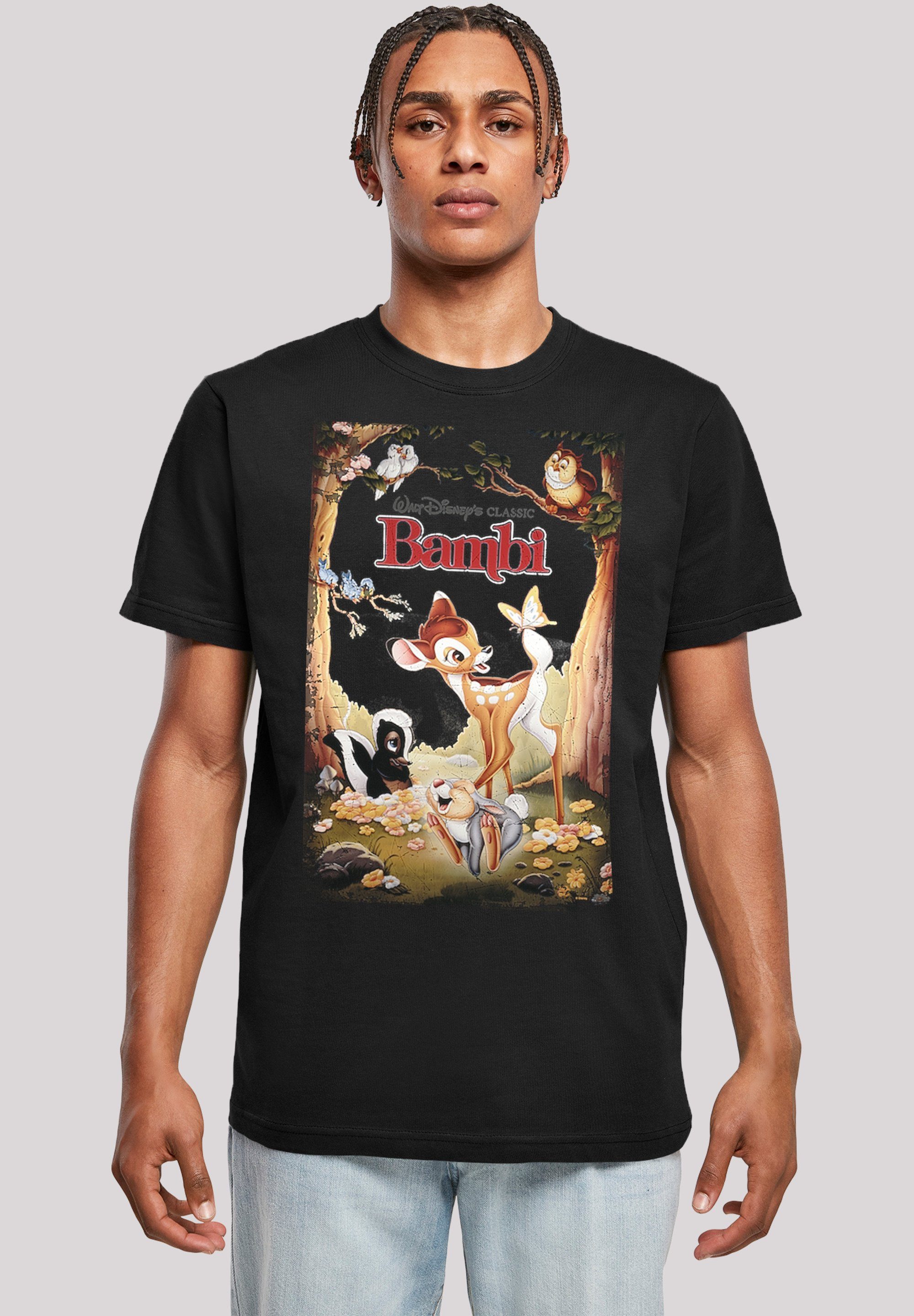 F4NT4STIC T-Shirt Disney Bambi Retro Poster Herren,Premium Merch,Regular-Fit,Basic,Bedruckt