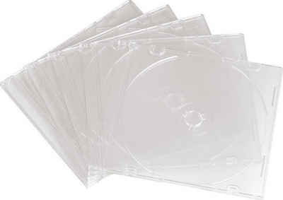 Hama CD-Hülle CD-Leerhülle Slim, 25er-Pack, Transparent, DVD CD Leerhülle
