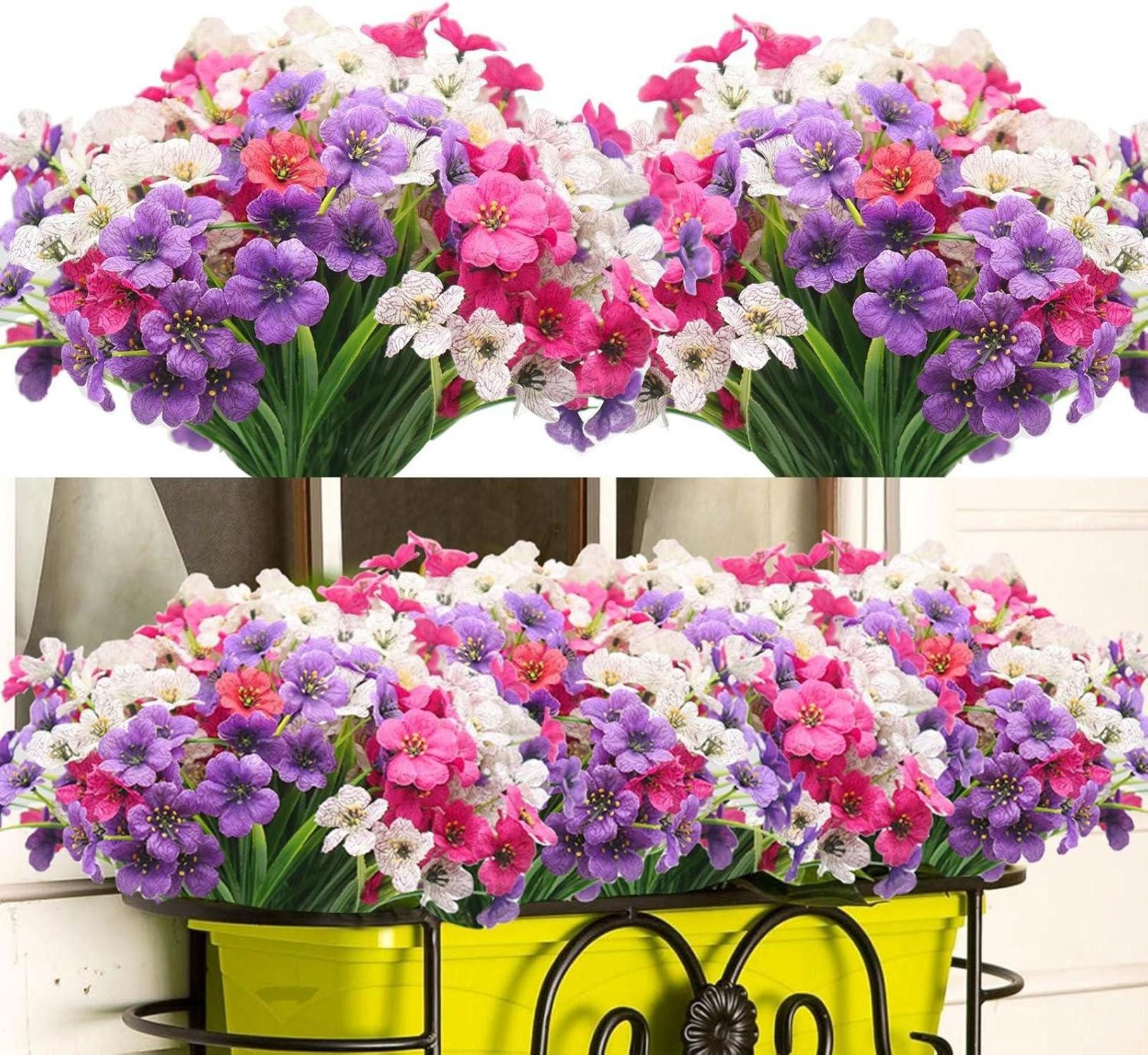LuxusKollektion Blumenkasten Künstliche Blumen Balkon Wetterfest günstig online kaufen