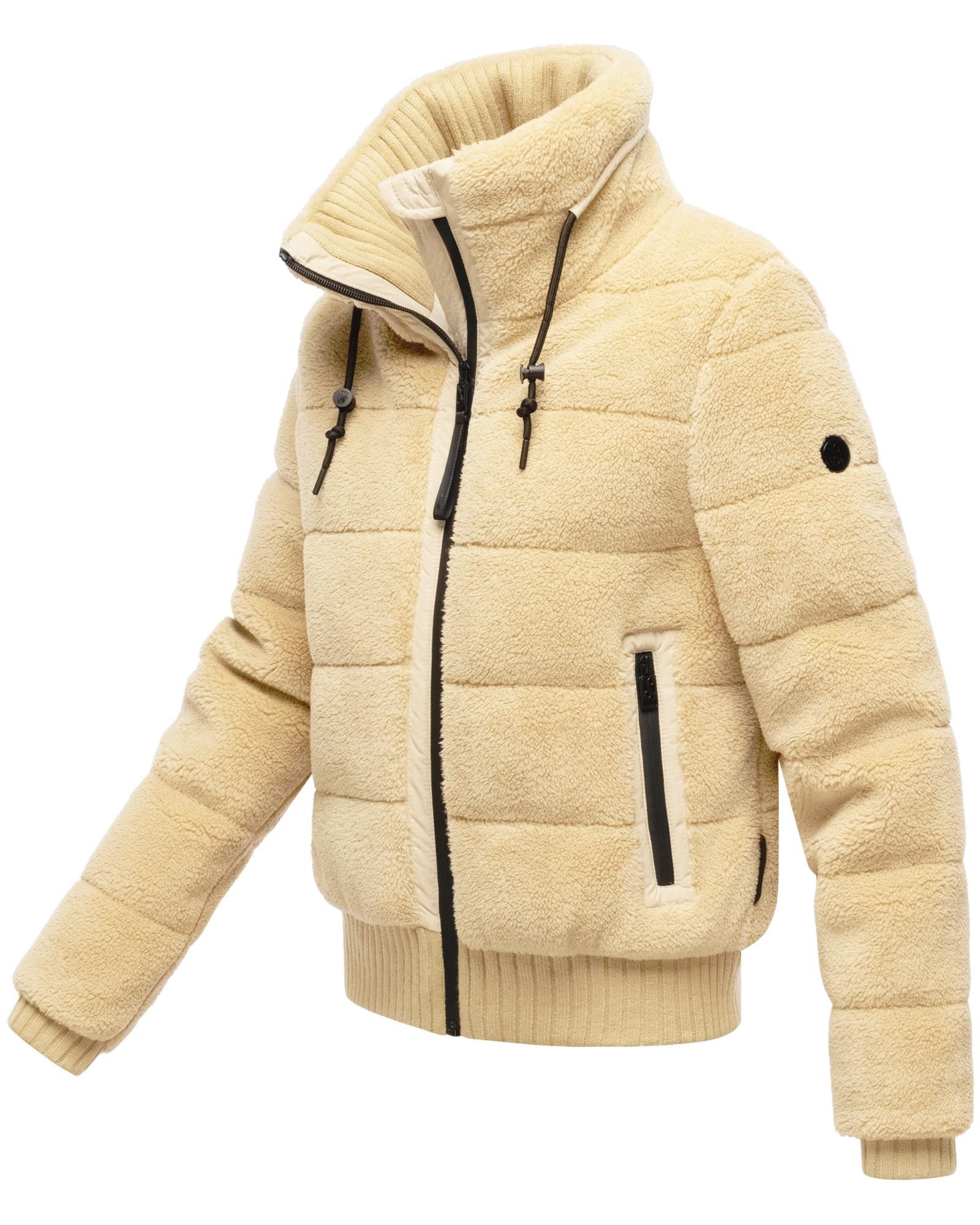 Navahoo Plüschjacke Schneepuder 14 warme Damen Teddyjacke für den Winter