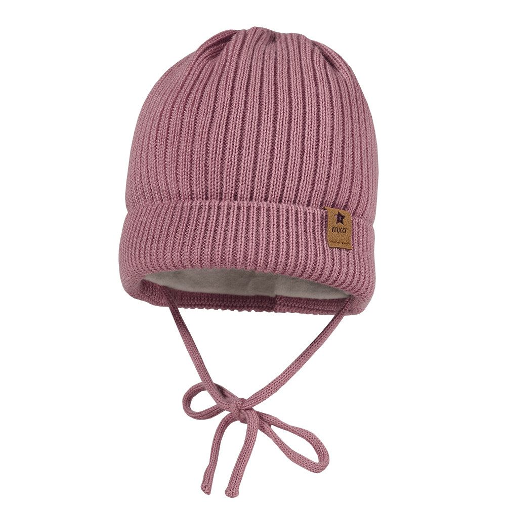 MAXIMO Strickmütze BABY-Umschlagmütze, Rippe Band, Futter (1-St) Merinowolle