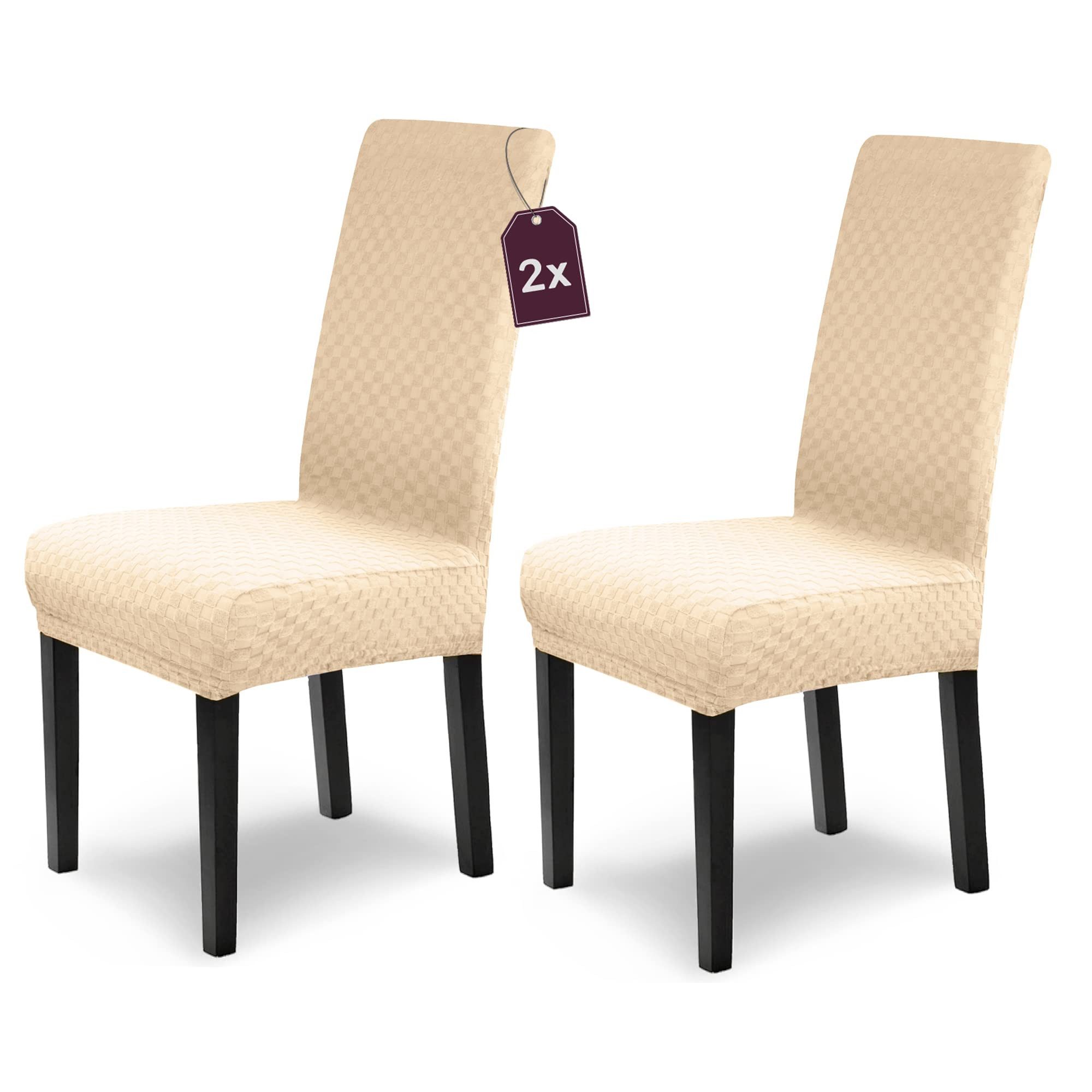 sh SCHEFFLER-HOME LIVE HOMESTYLE Stuhlhusse Moderner Stuhlbezug "Emil" aus Flanell, abnehmbarer & waschbarer Spannbezug für Stühle