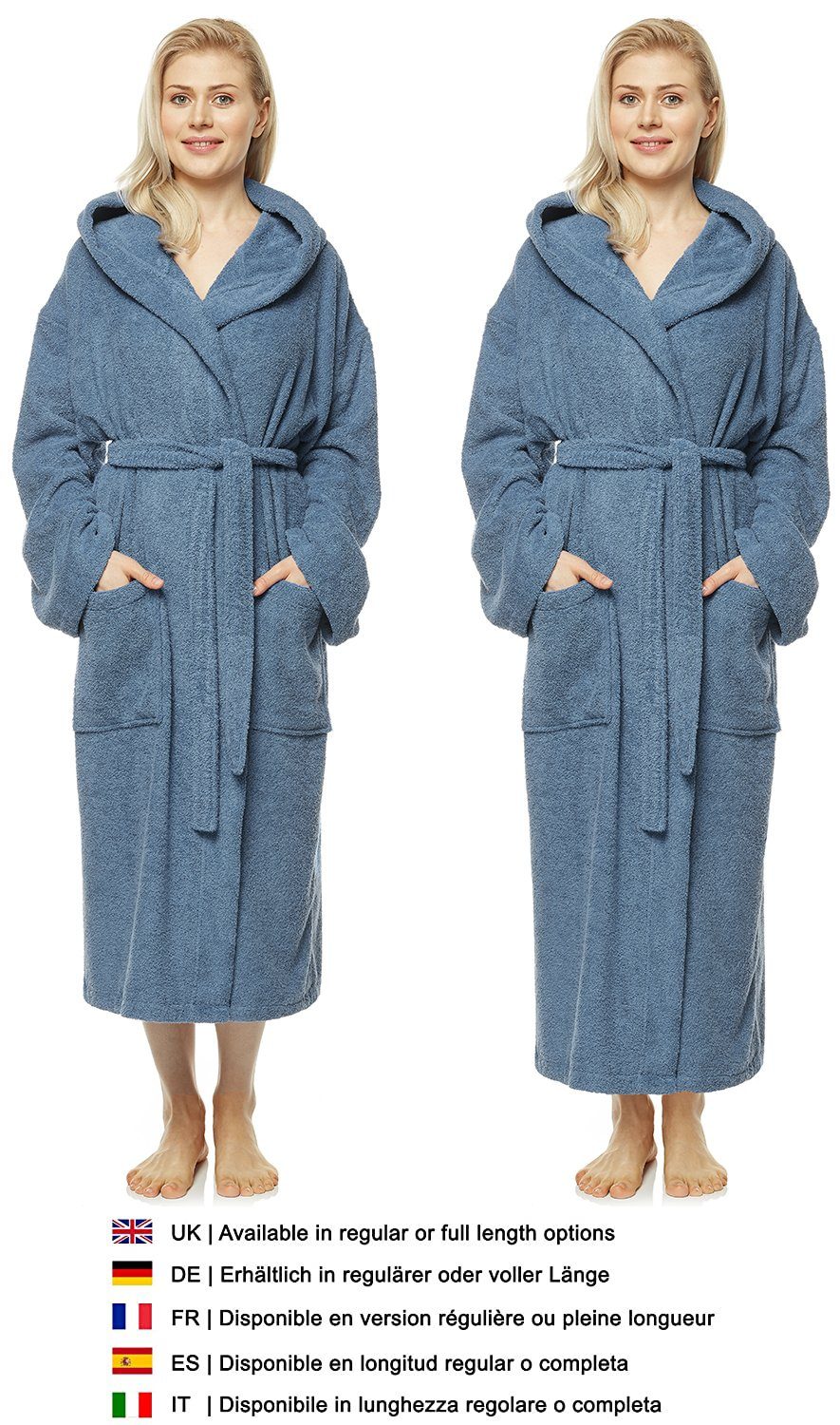 Arus Damenbademantel Astra, pflegeleicht, wadenlang oder extralang für Spa günstig online kaufen