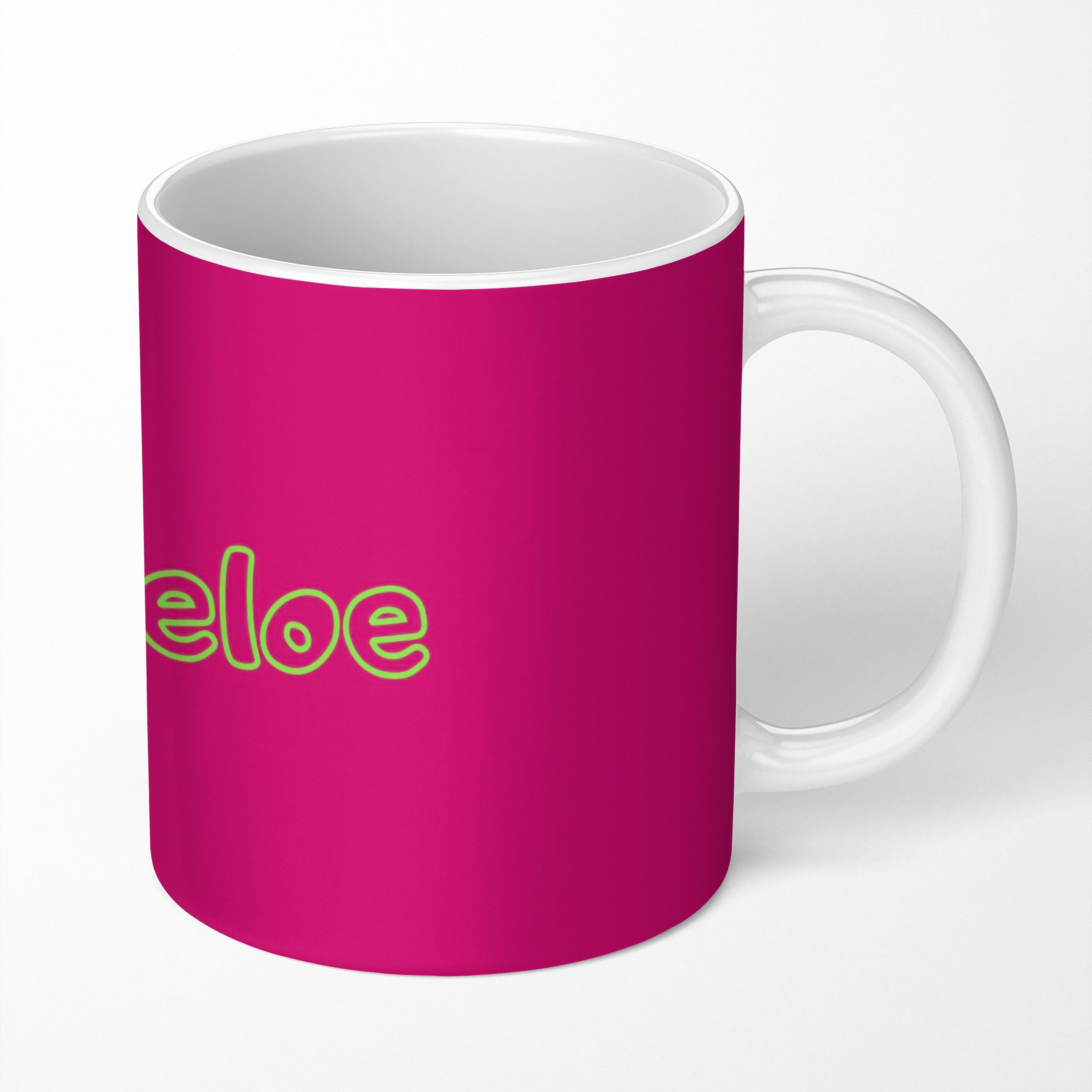 MuchoWow Tasse Zehentrenner - Grün - Rosa, 1-tlg., Keramik, Kaffeetassen, Teetasse, Becher, Kaffeebecher, Geschenk